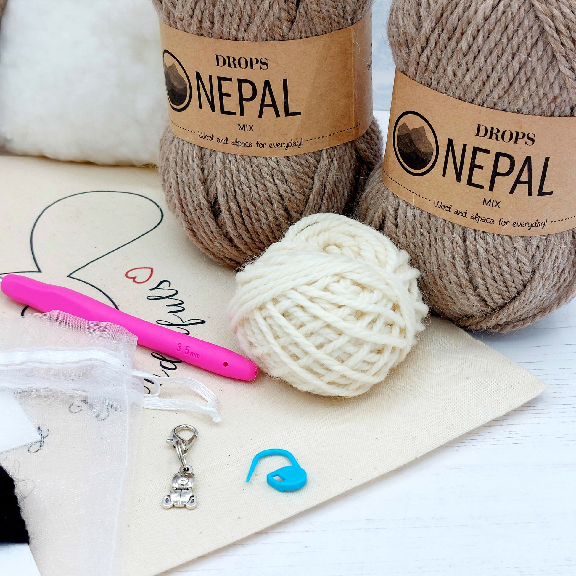 Close up of wool and yarn