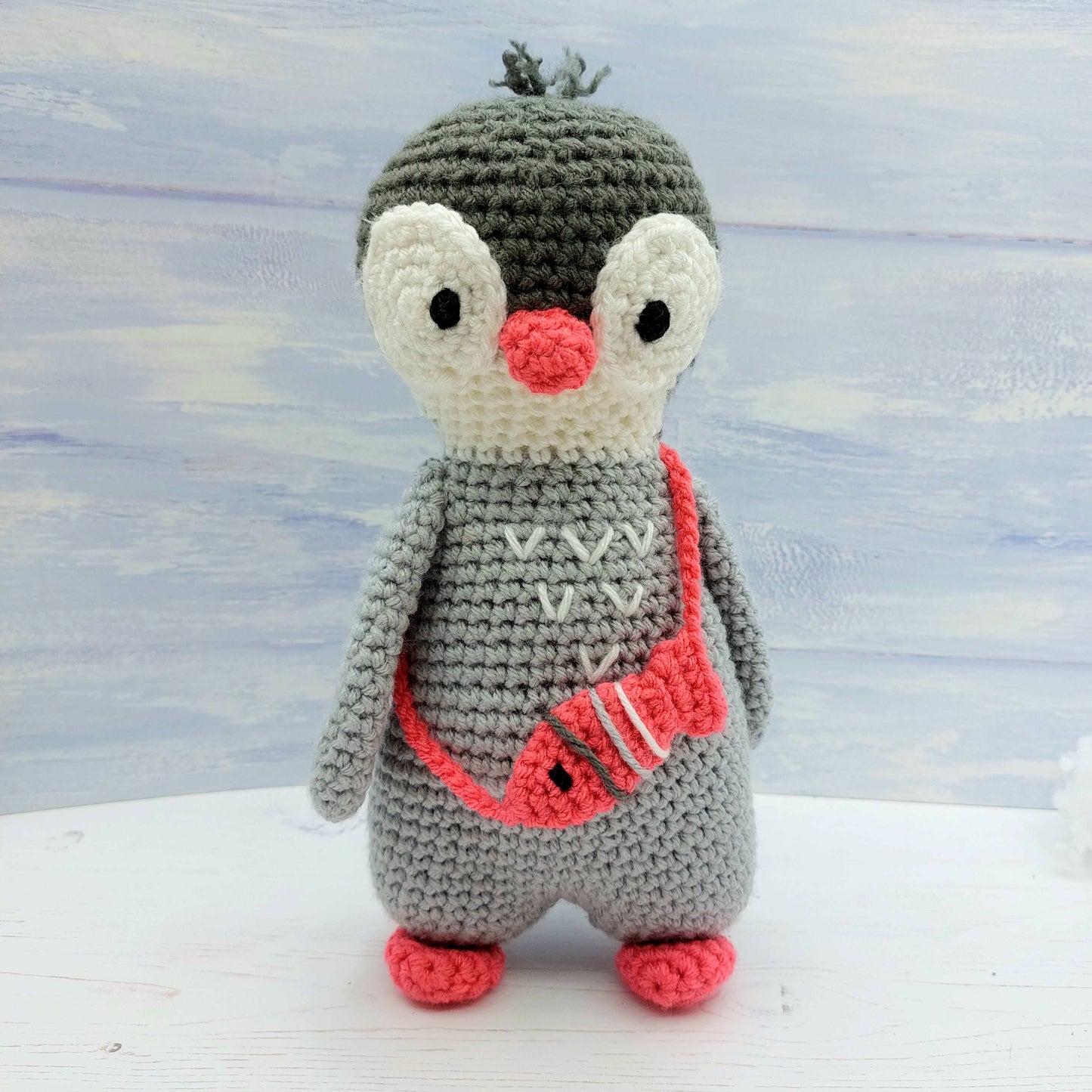 Penelope the Penguin & her chicks Pippin and Posy PDF pattern