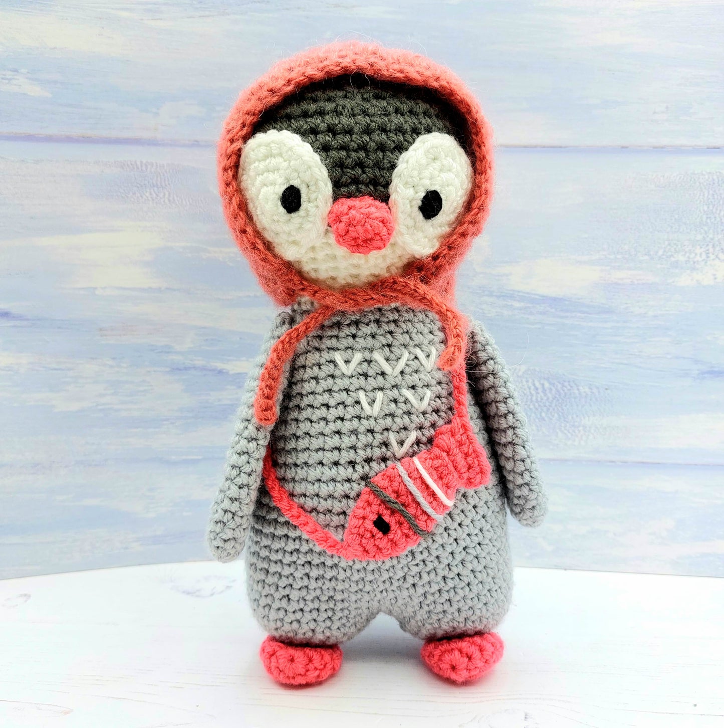 Penelope the Penguin & her chicks Pippin and Posy PDF pattern