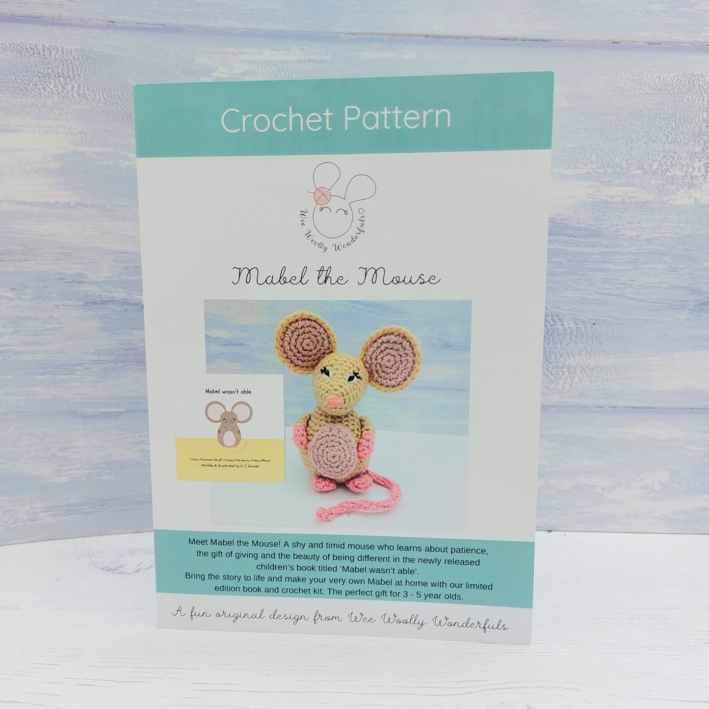 Mabel the Mouse Book and Crochet Kit Bundles