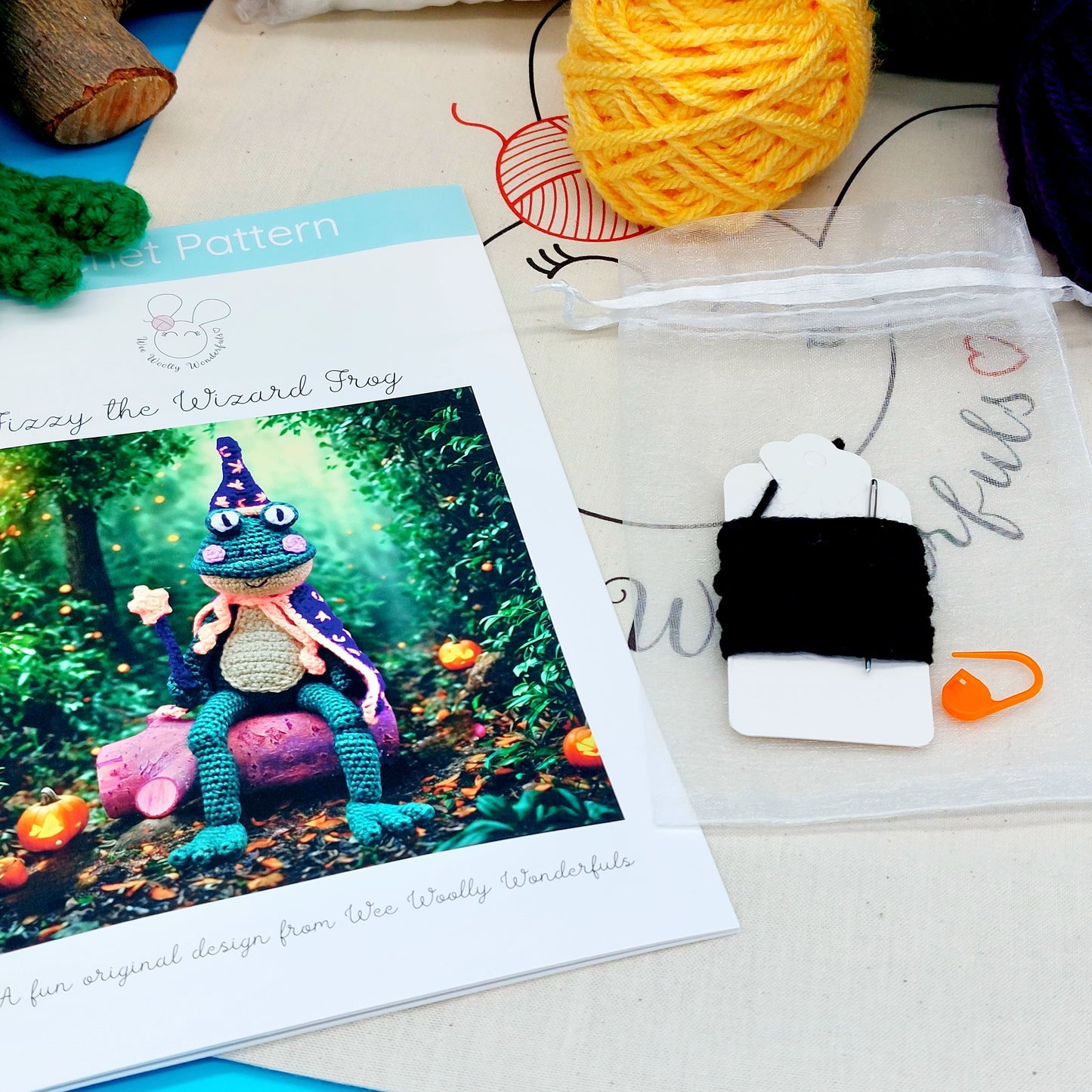 Fizzy the Frog, and Baby Frogs in pants Crochet Kits