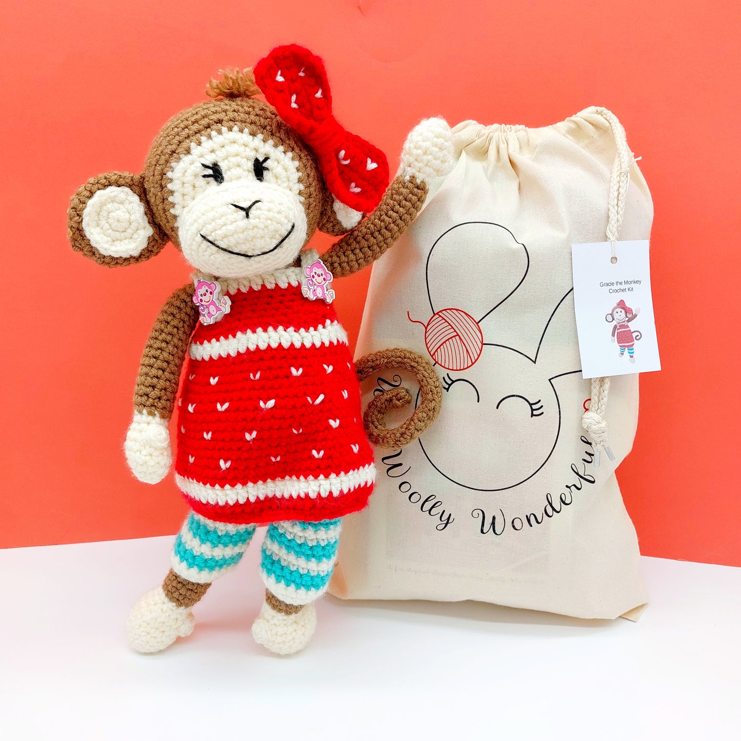 Archie & Gracie the Monkeys Crochet Kits