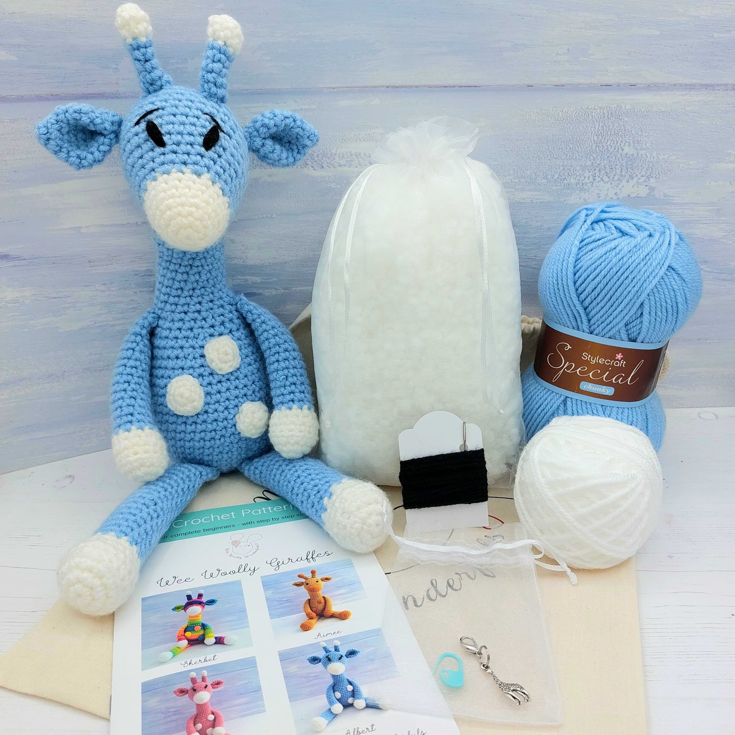 Giraffe Crochet Kit - Complete Beginner Kit with Video Tutorials
