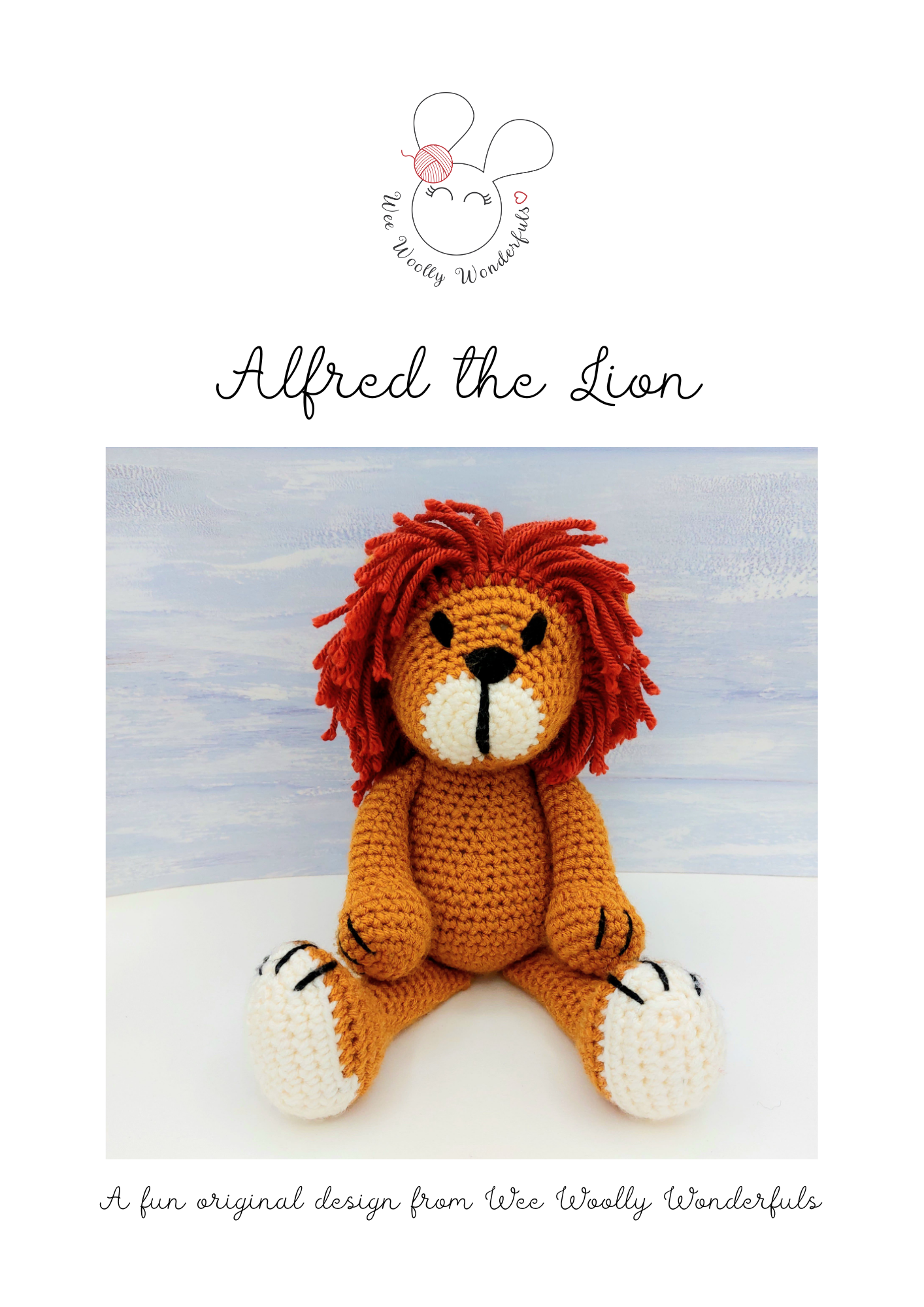 PDF Crochet Pattern - Roarsome Alfred the Lion