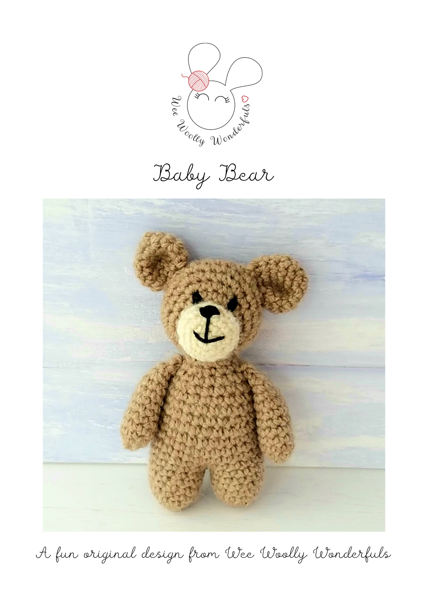 PDF Crochet Pattern - Teddy the Bear (for Beginners)