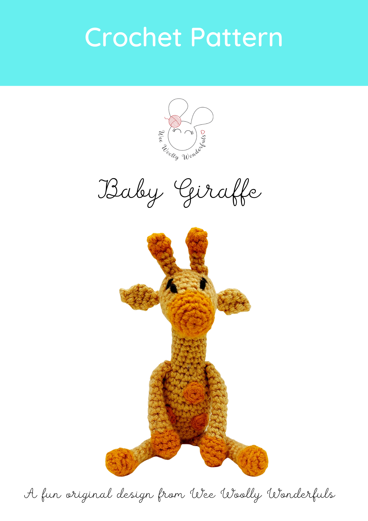 PDF Crochet Pattern - Baby Giraffe
