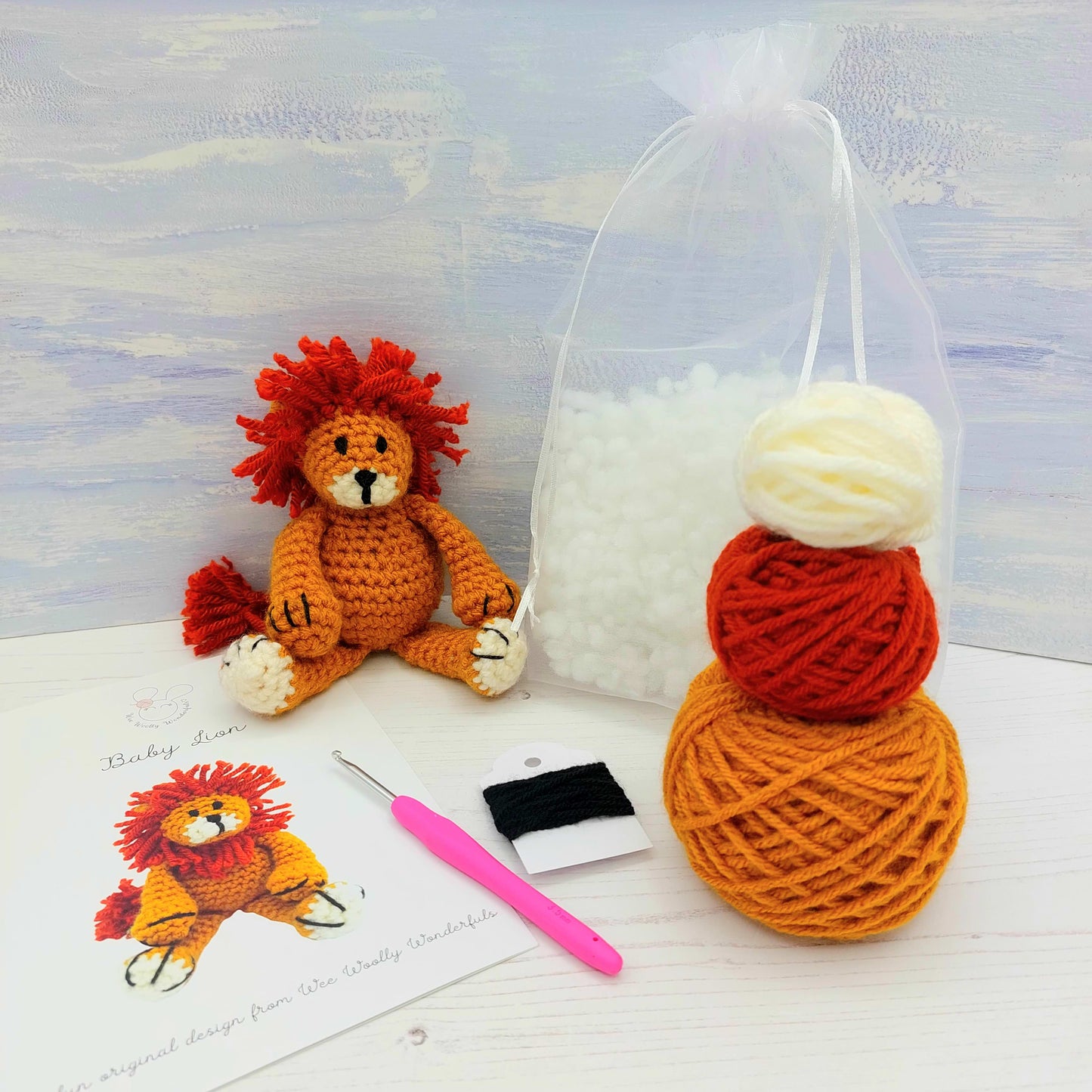 Baby Lion Mini Crochet Kit