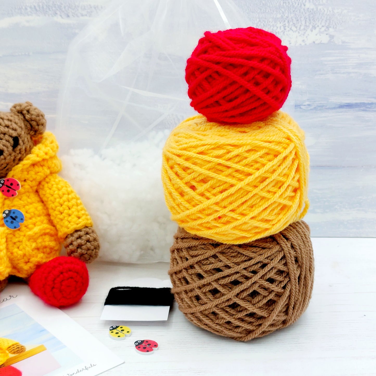 Baby Waffles the Bear Mini Crochet Kit