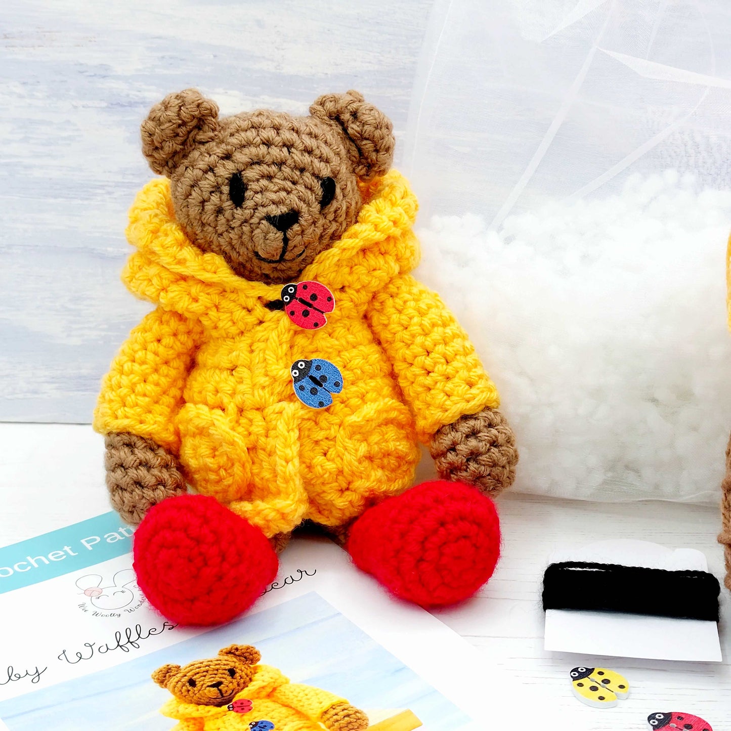 Baby Waffles the Bear Mini Crochet Kit