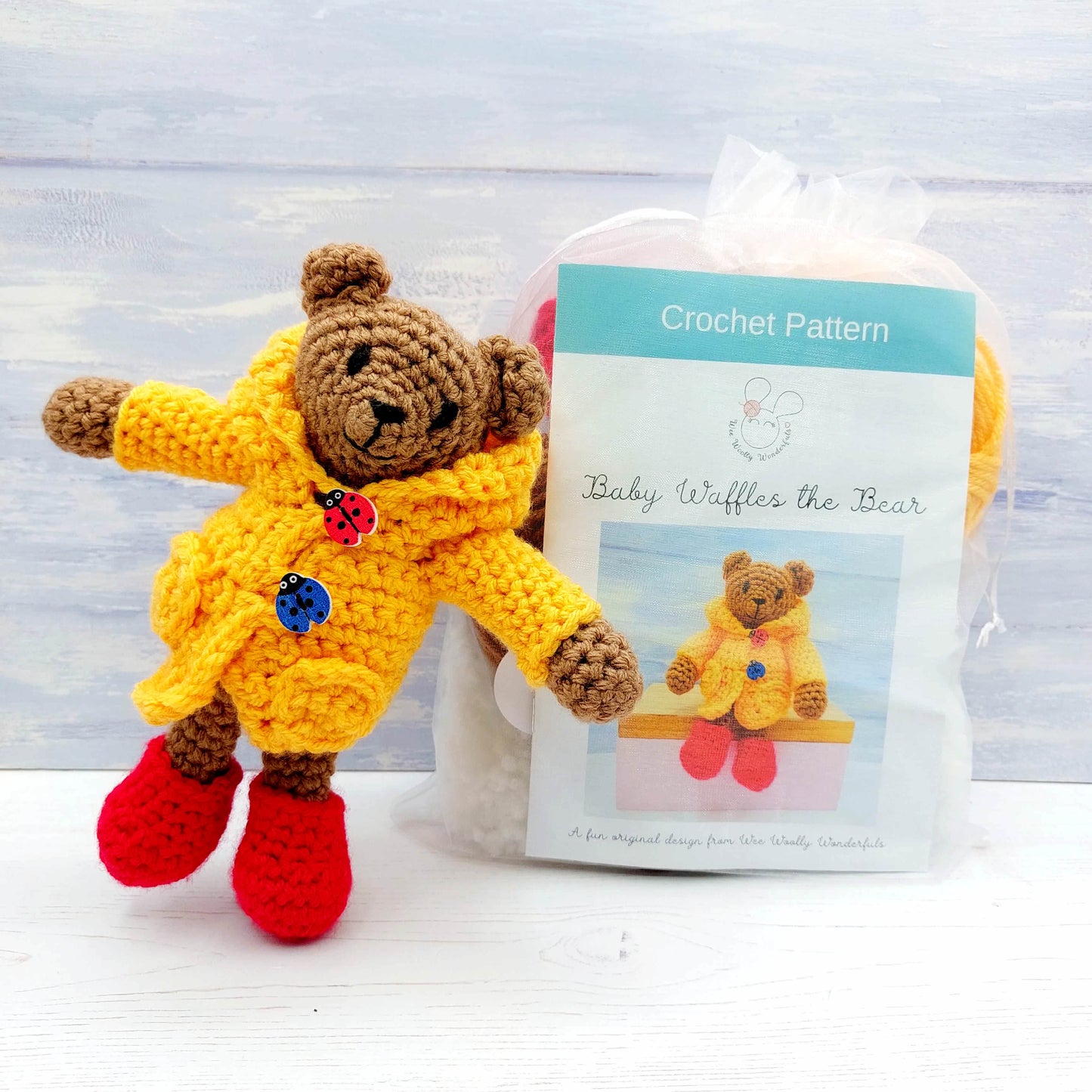 Baby Waffles the Bear Mini Crochet Kit