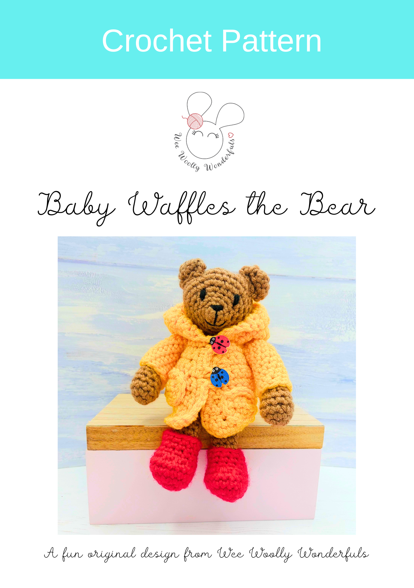 Baby Waffles the Bear - PDF Crochet Pattern