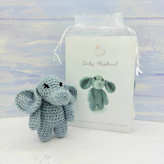 Baby Elephant Mini Crochet Kit in Luxury Wool & Alpaca