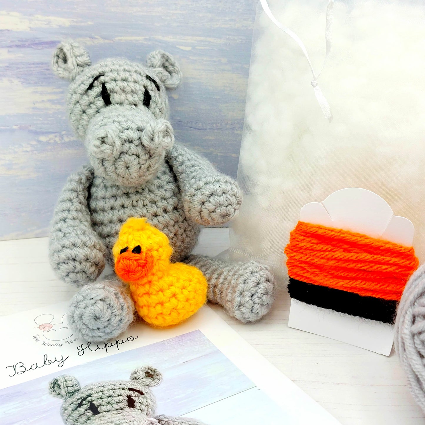 Baby Hippo Mini Crochet Kit