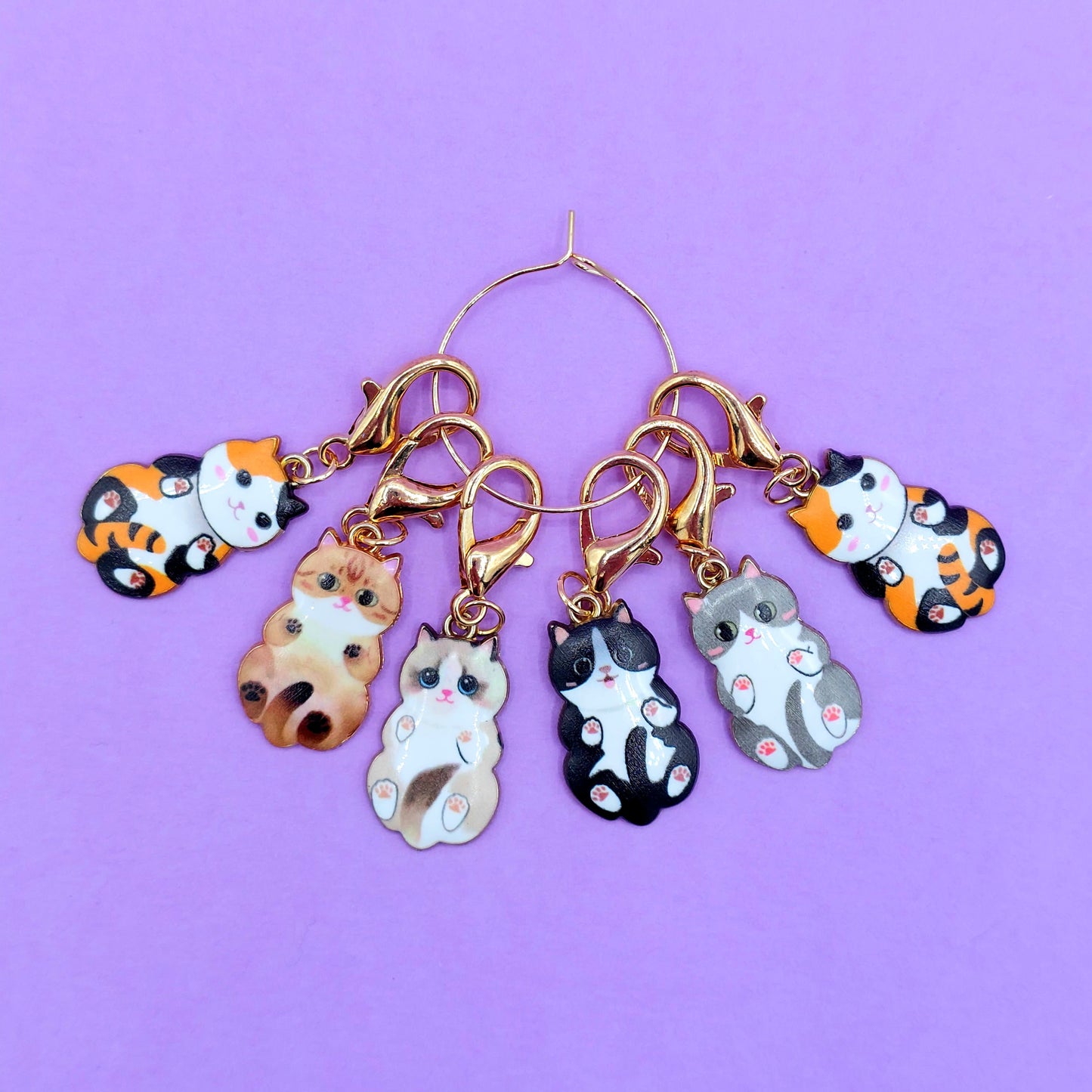 Adorable Stitch Markers Sets - Bee and Daisies, Rainbows, Fruit, Sheep, Cats, and Christmas Stitch Marker sets