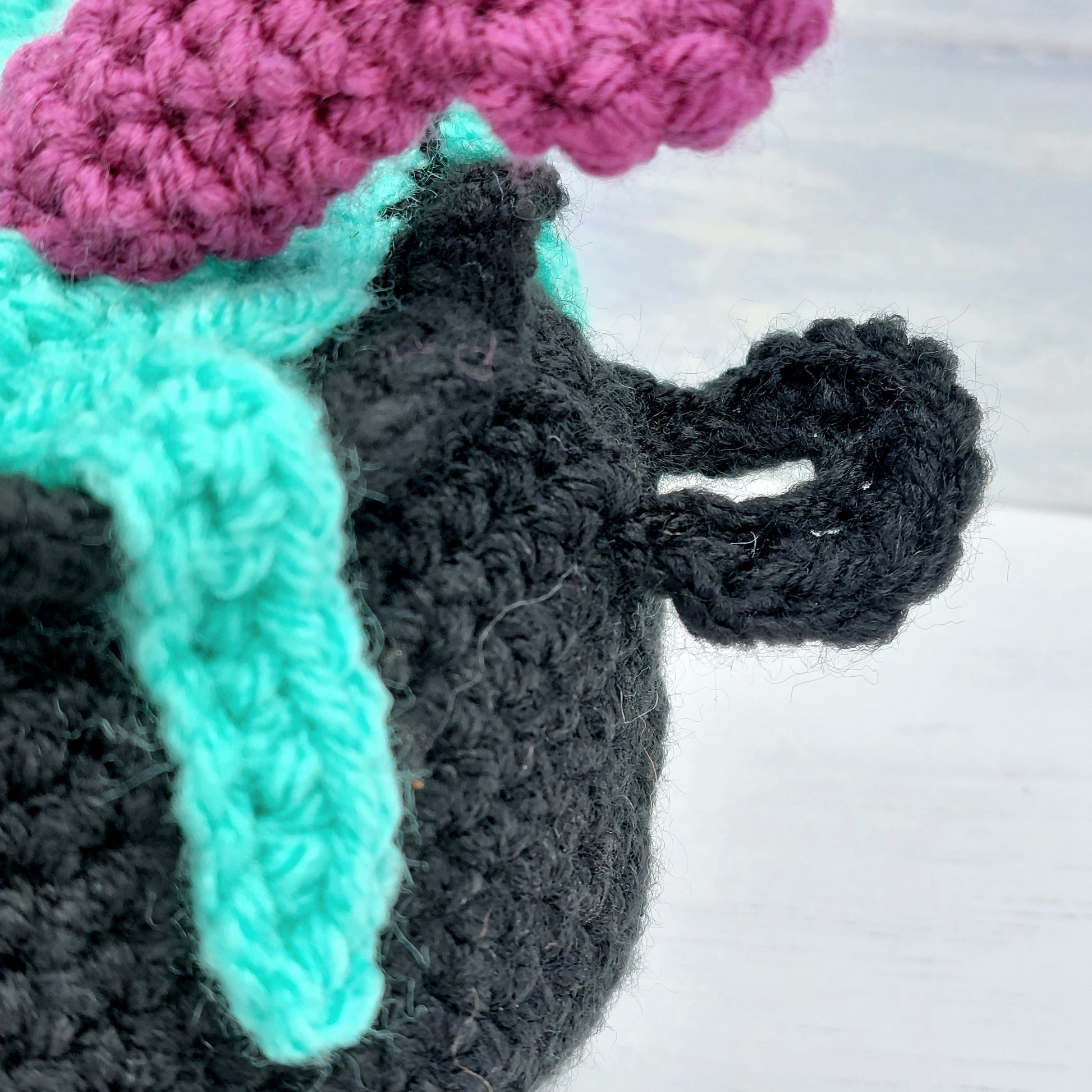 Close up of cauldron handles