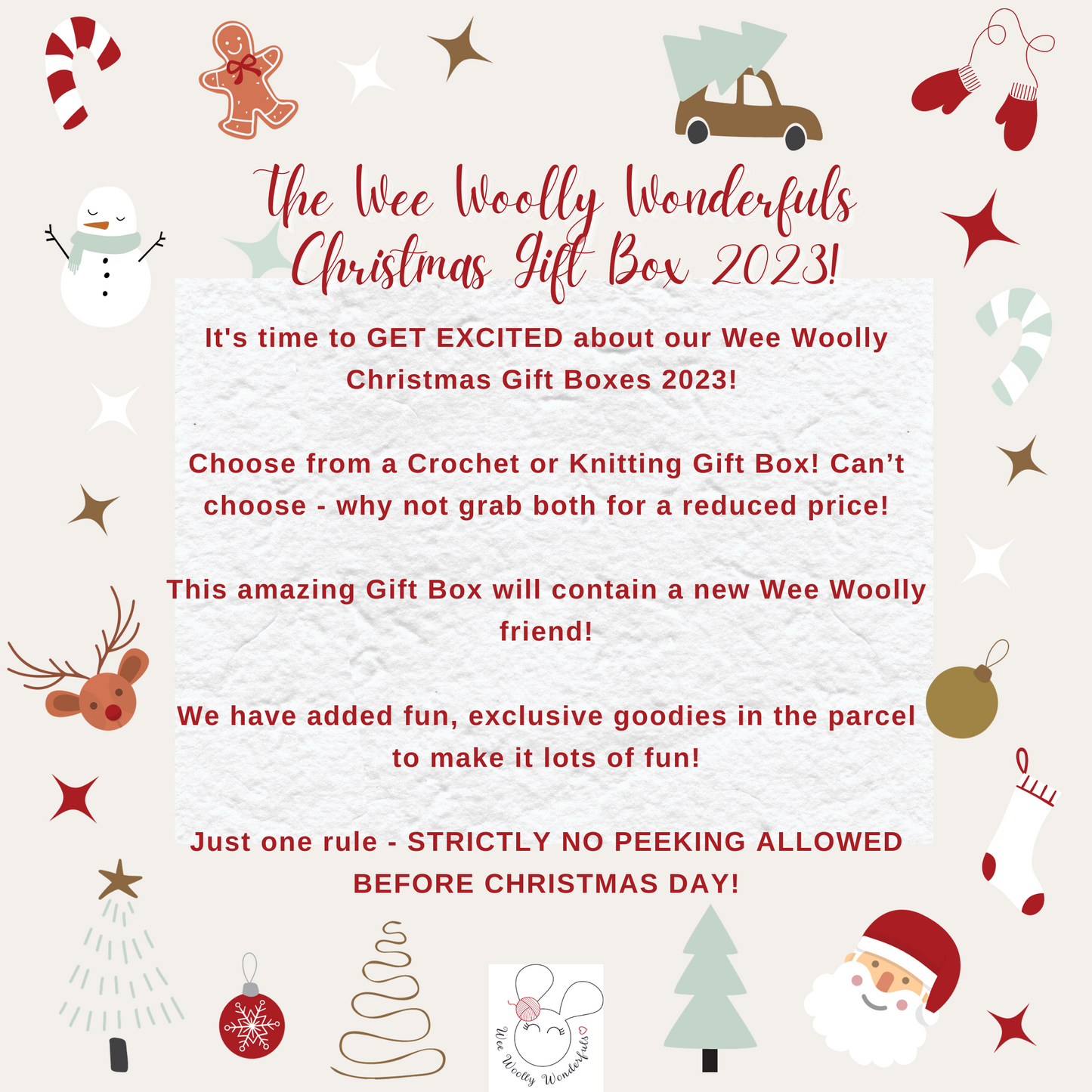 The Wee Woolly Wonderfuls Christmas Gift Box 2023