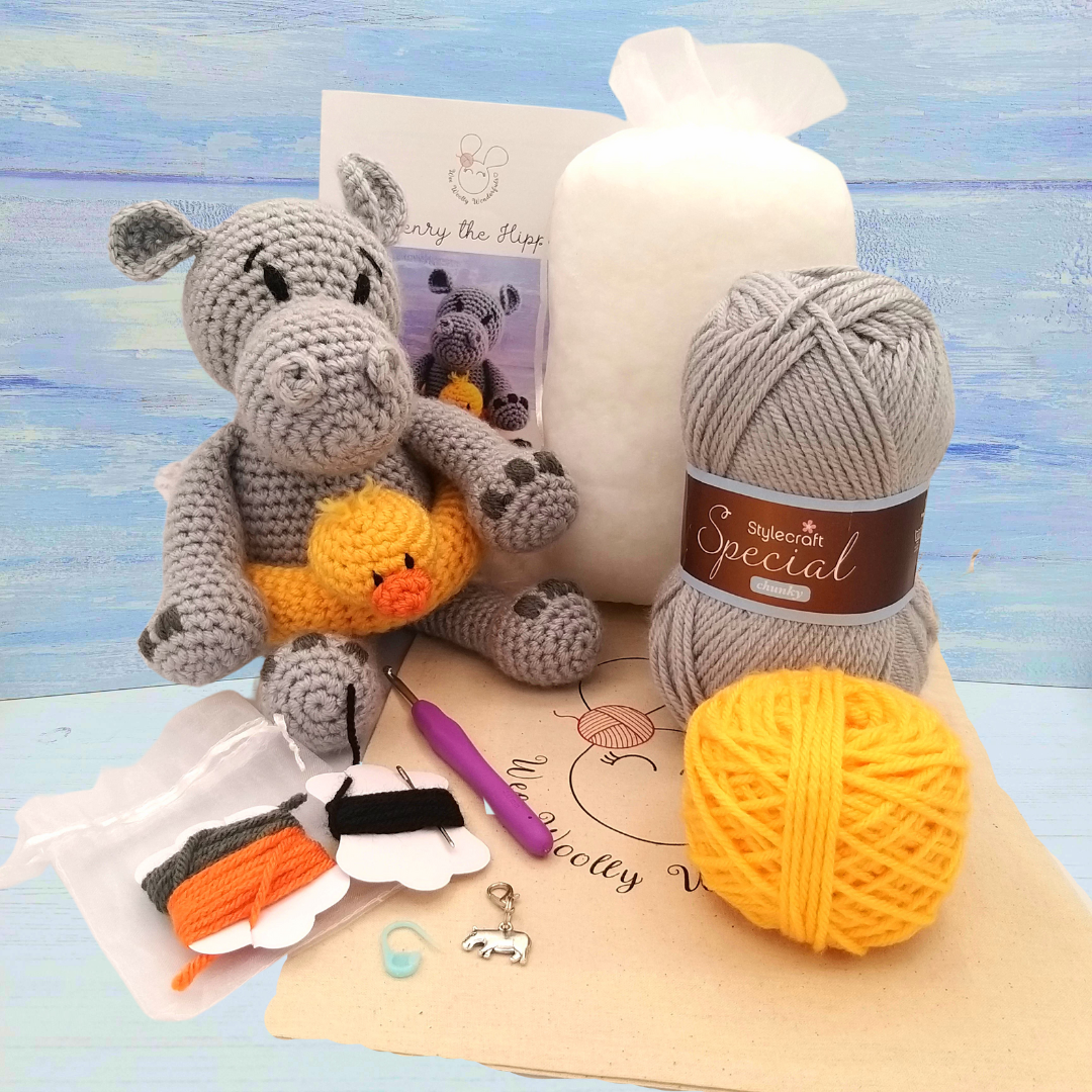 Henry the Hippo Luxury Crochet Kit