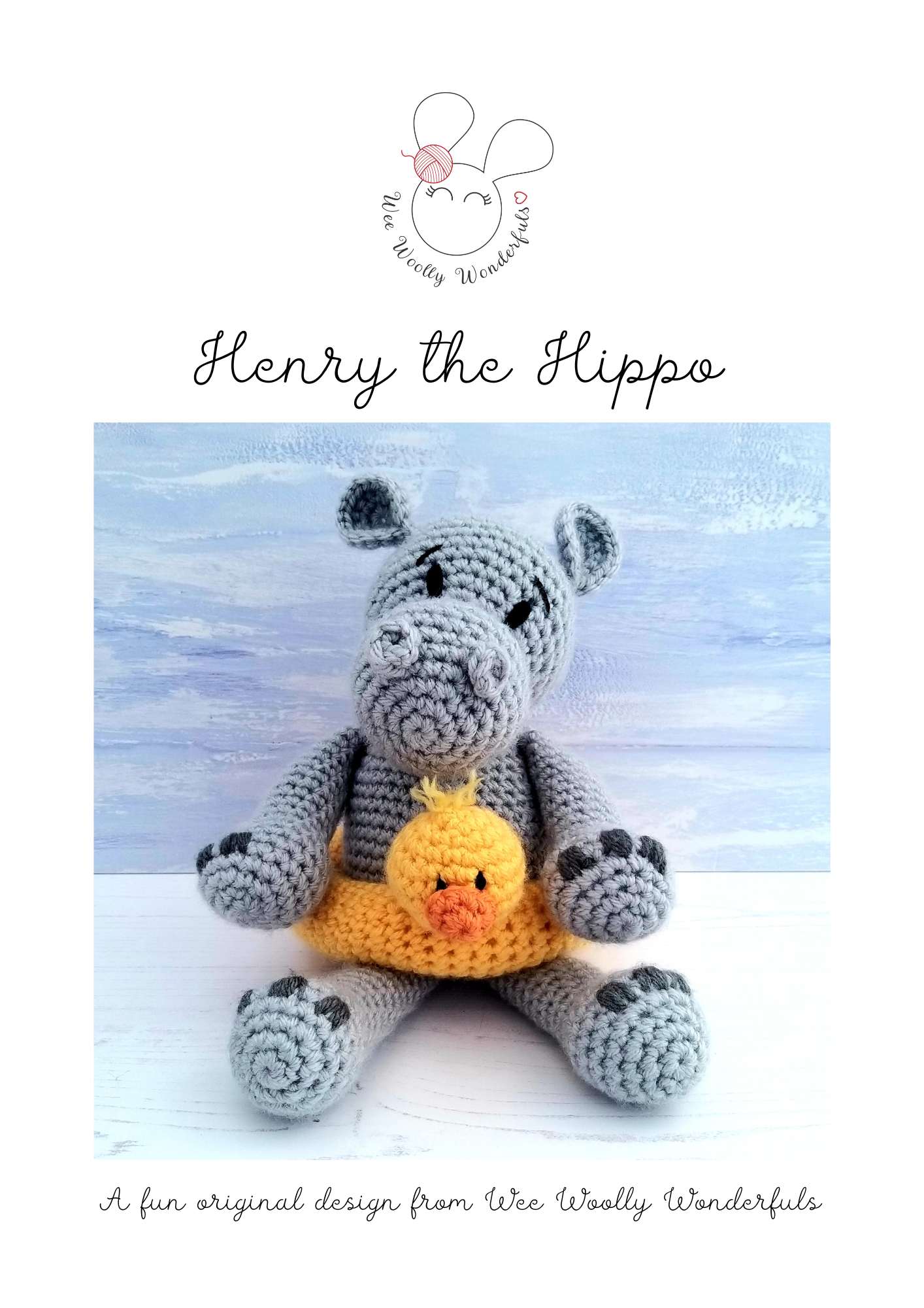 PDF Crochet Pattern - Henry the Hippo