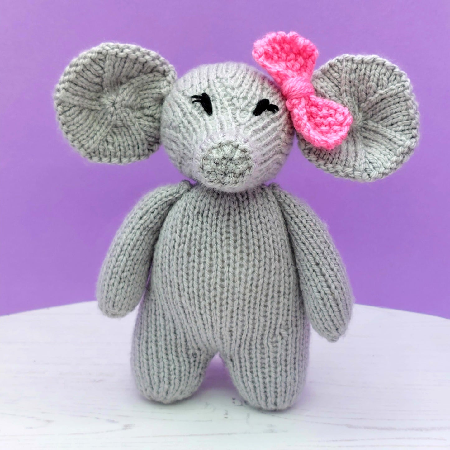 Knitted Elliott & Emily the Elephants - PDF Knitting Pattern