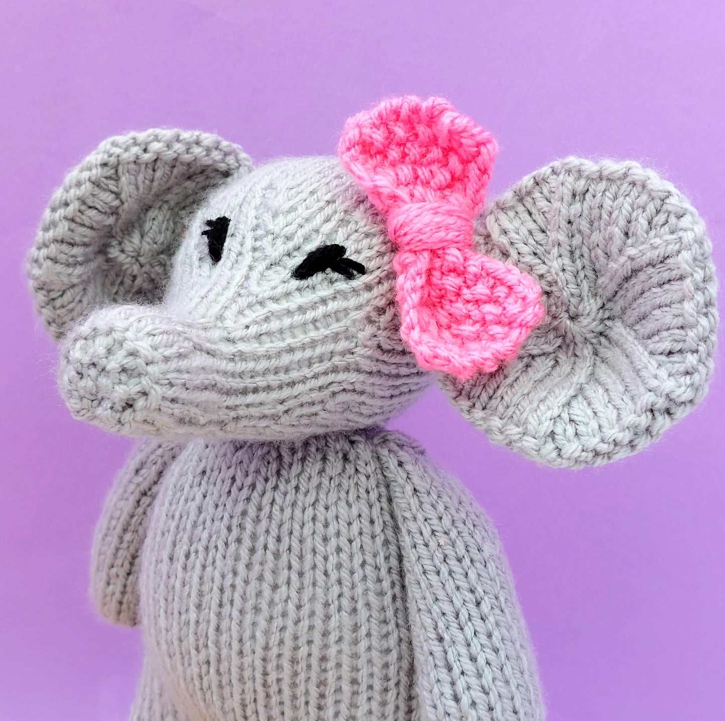 Knitted Elliott & Emily the Elephants - PDF Knitting Pattern