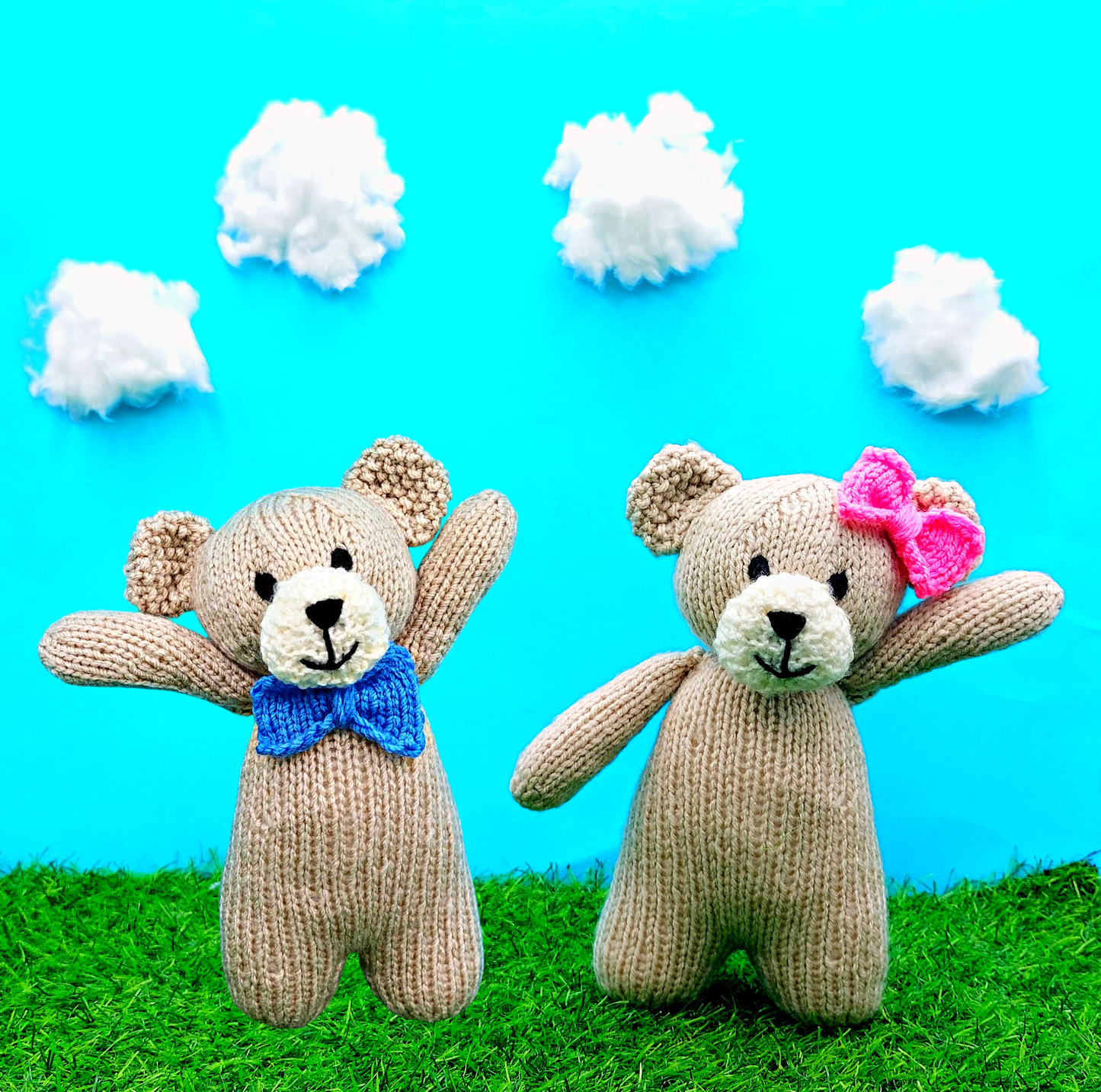 Knitting Kit - Tommy & Tilly the Bears