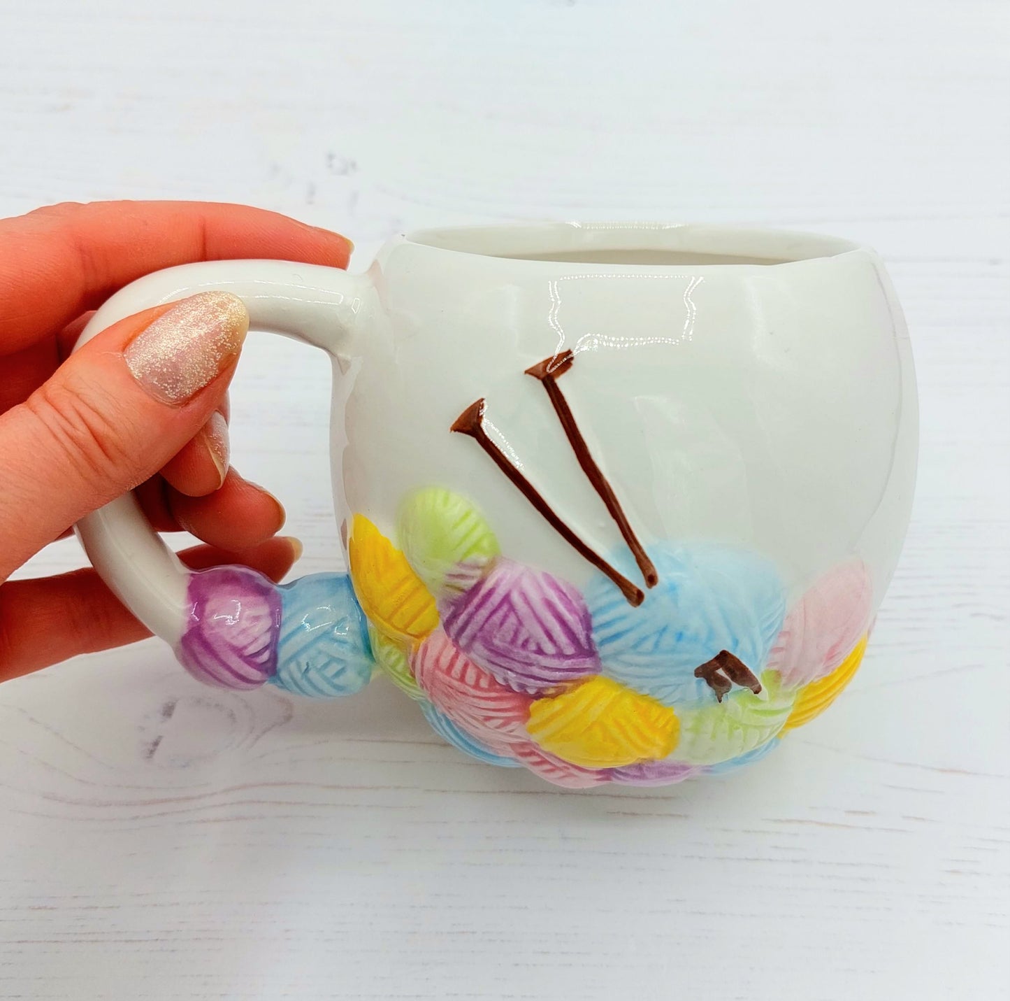Novelty Knitting Wool Mug or Desk Organiser - the perfect crafty gift!