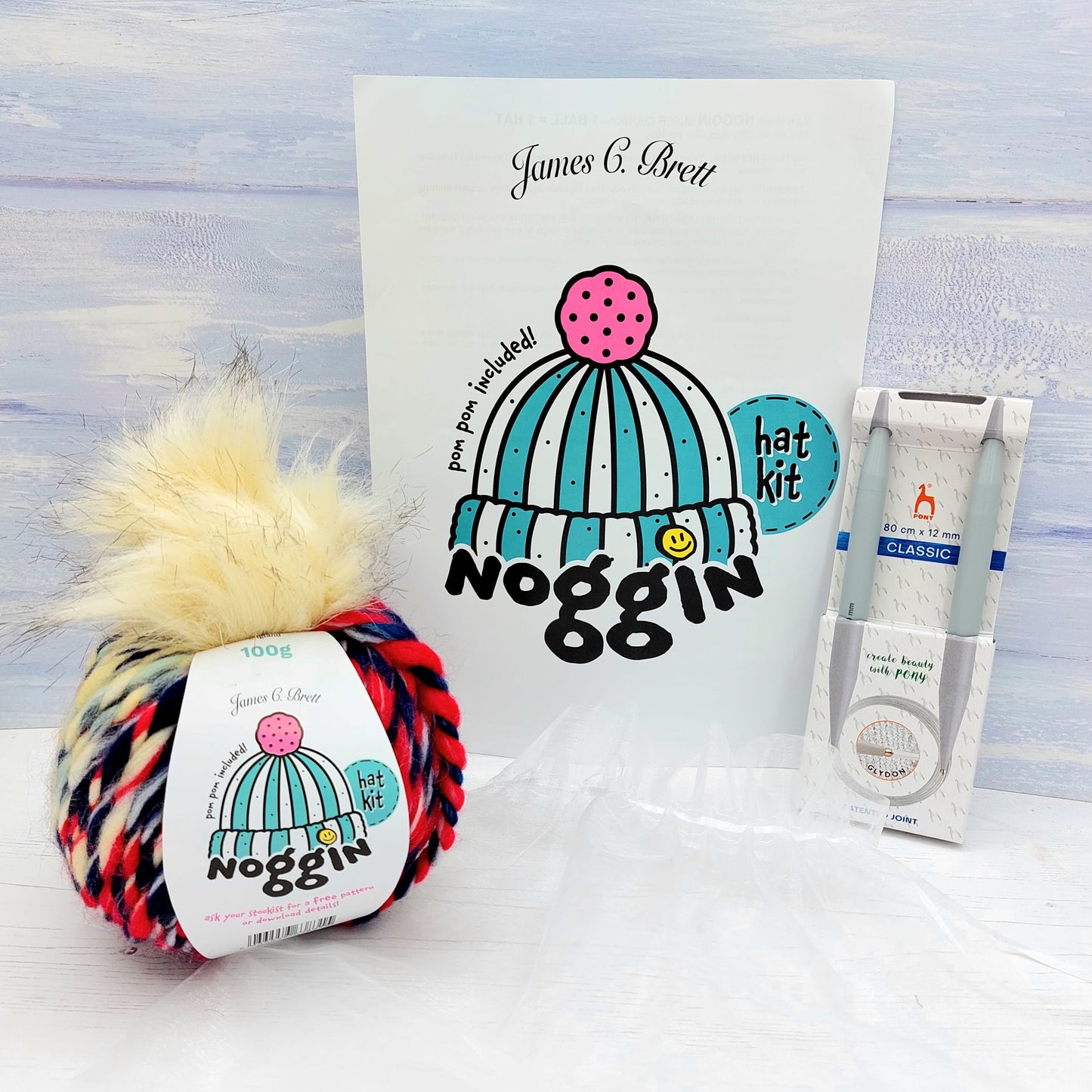 Noggin Hat Knitting Kit - available in 6 different colours!