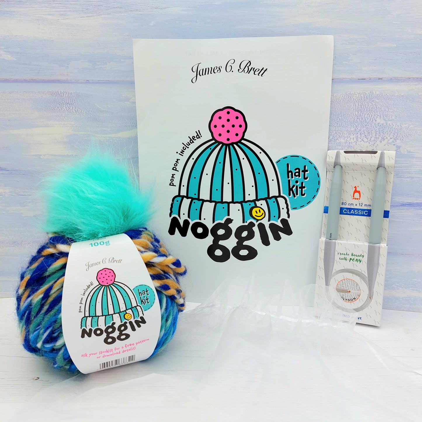 Noggin Hat Knitting Kit - available in 6 different colours!