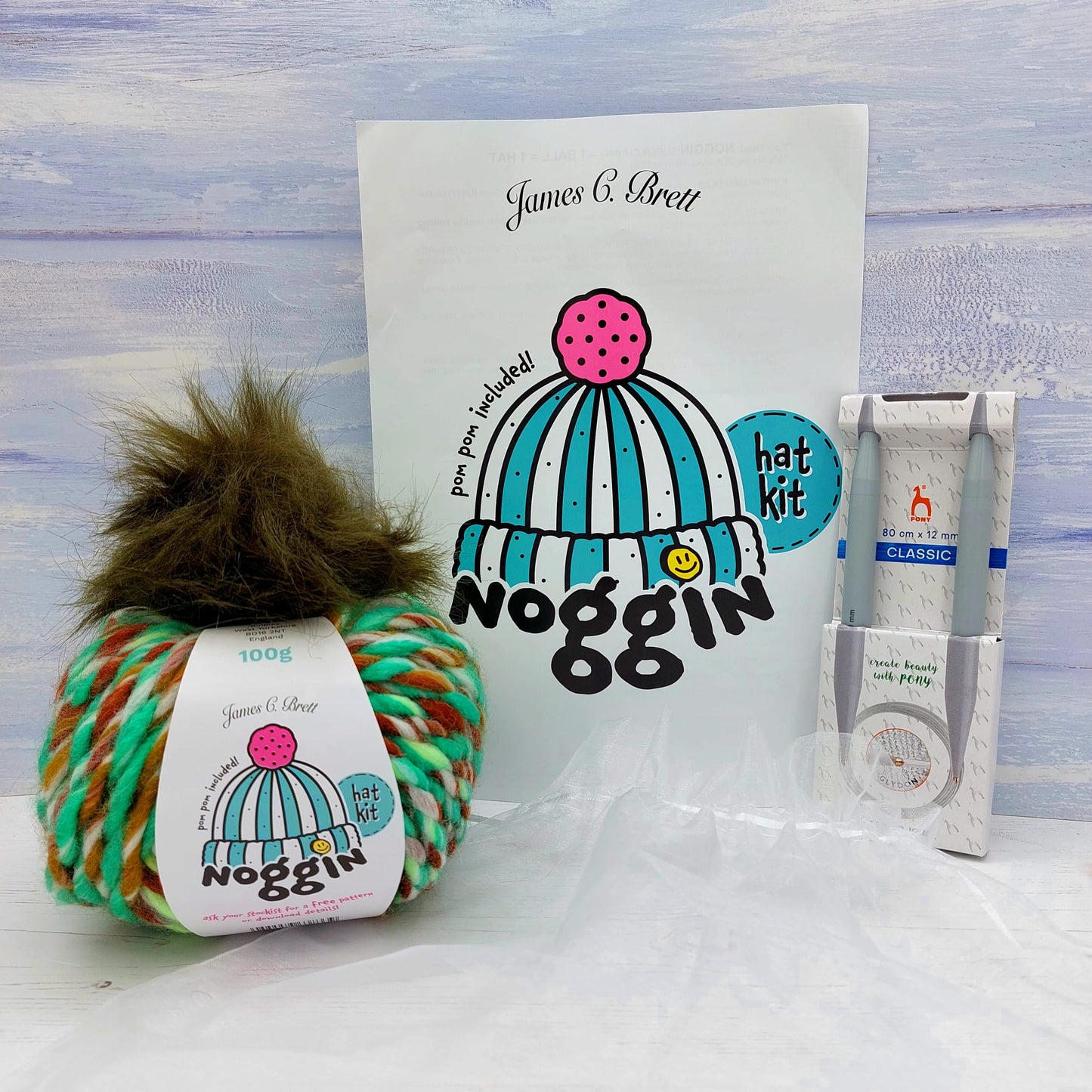 Noggin Hat Knitting Kit - available in 6 different colours!