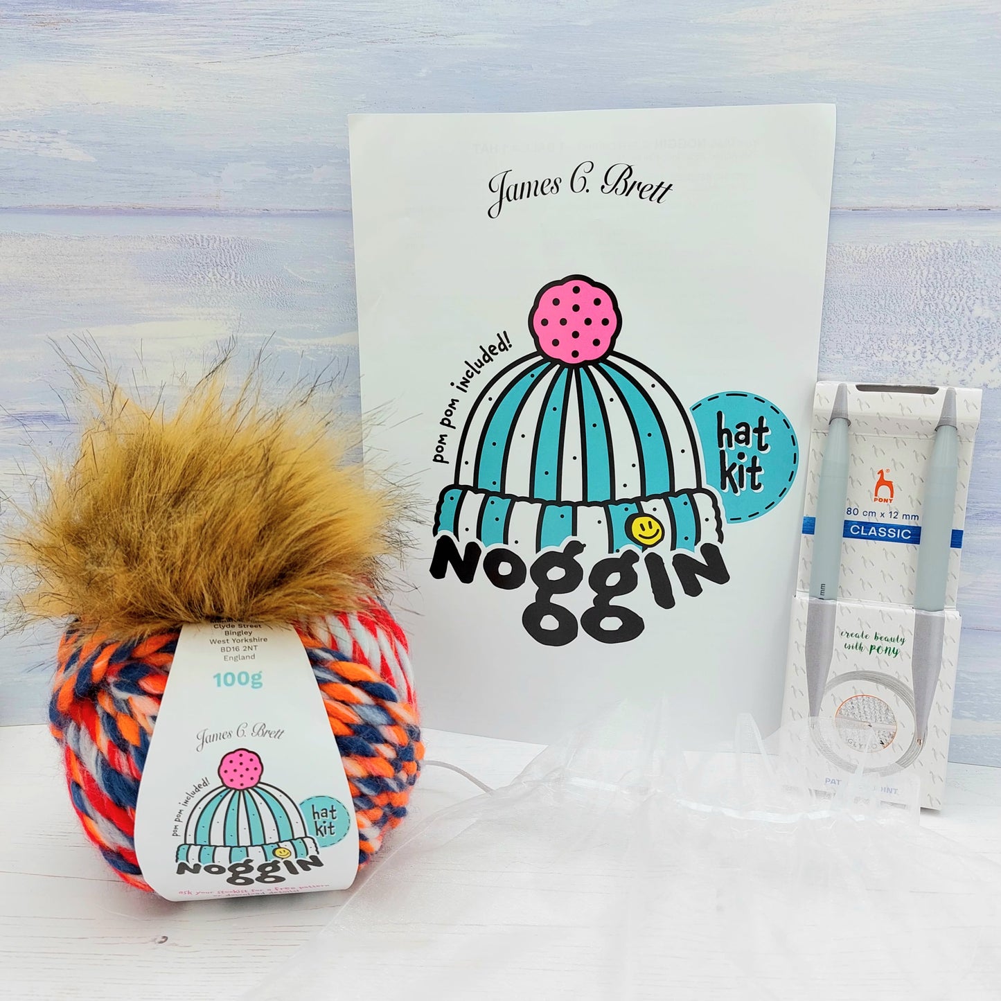 Noggin Hat Knitting Kit - available in 6 different colours!