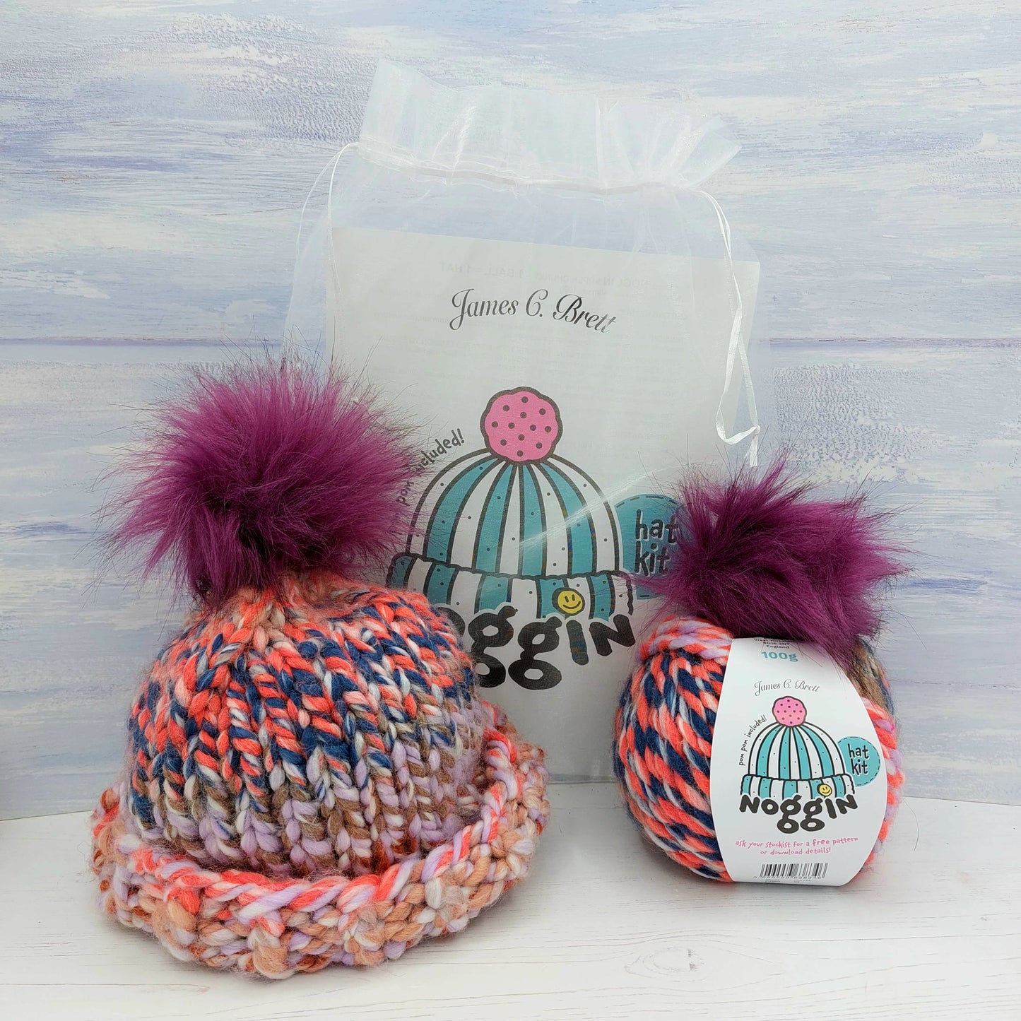 Noggin Hat Knitting Kit - available in 6 different colours!