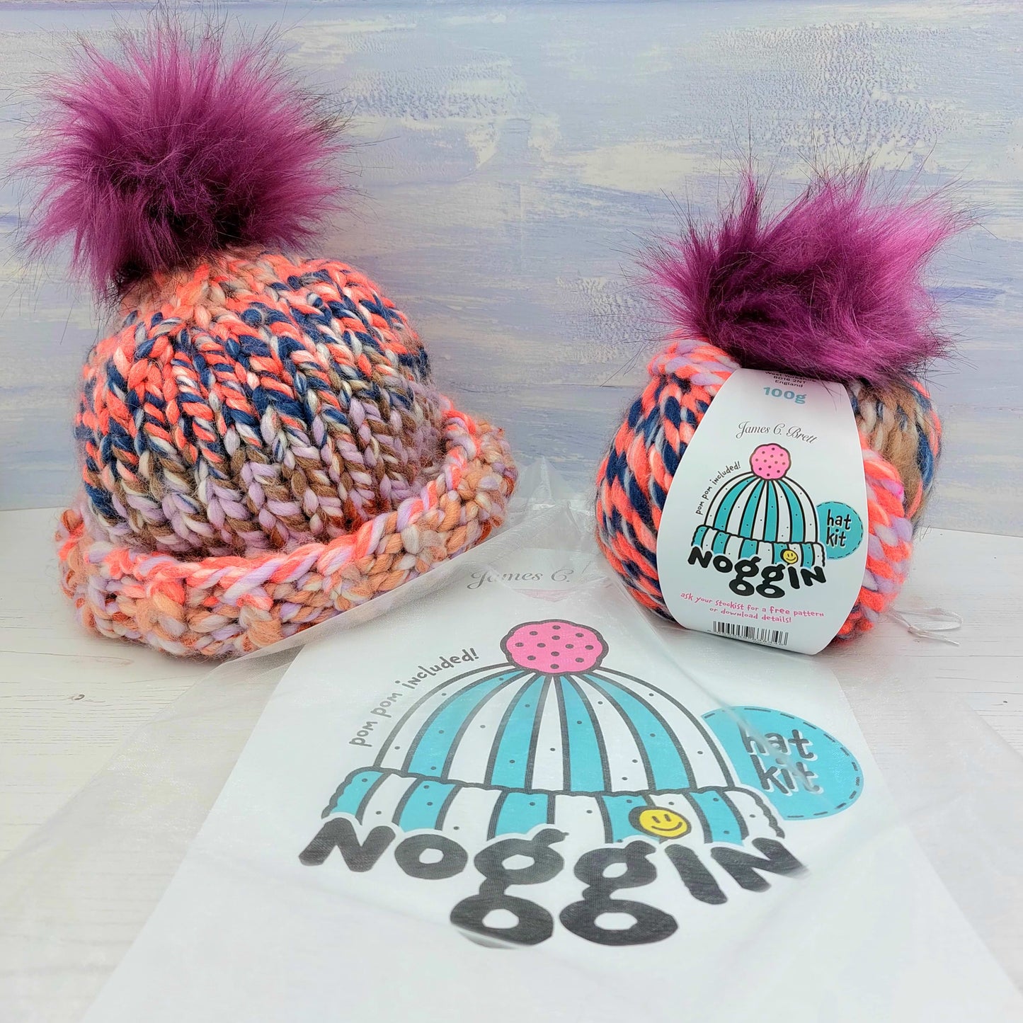 Noggin Hat Knitting Kit - available in 6 different colours!