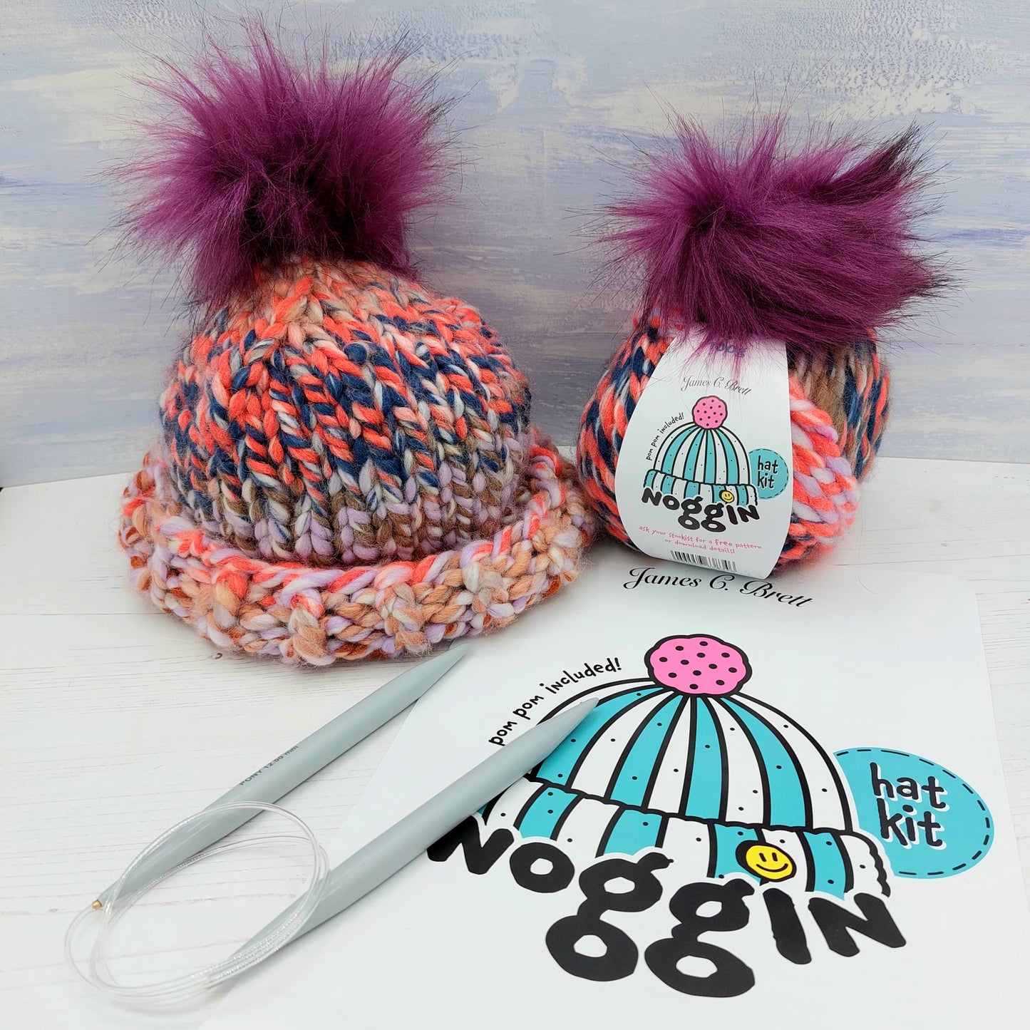 Noggin Hat Knitting Kit - available in 6 different colours!