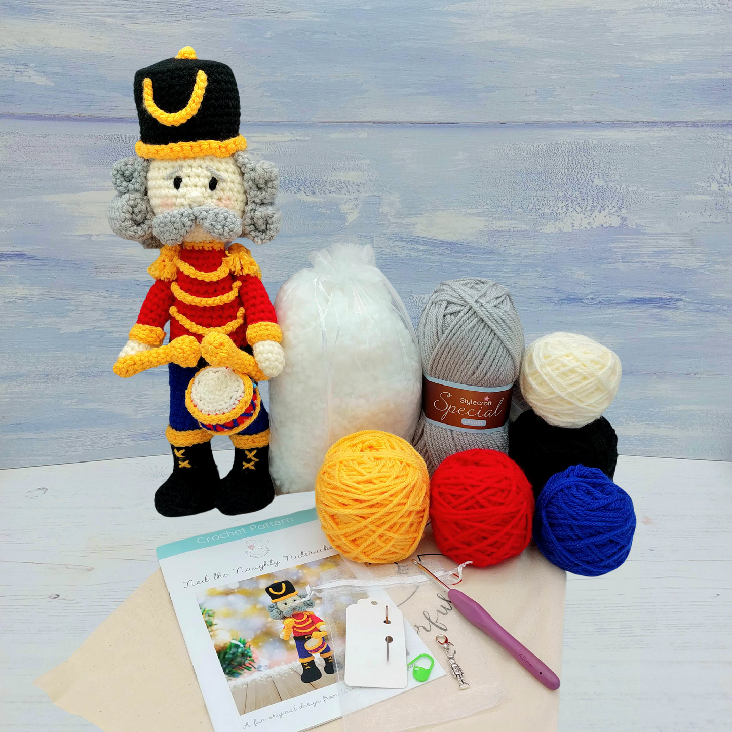 Ned the Nutcracker Crochet Kit