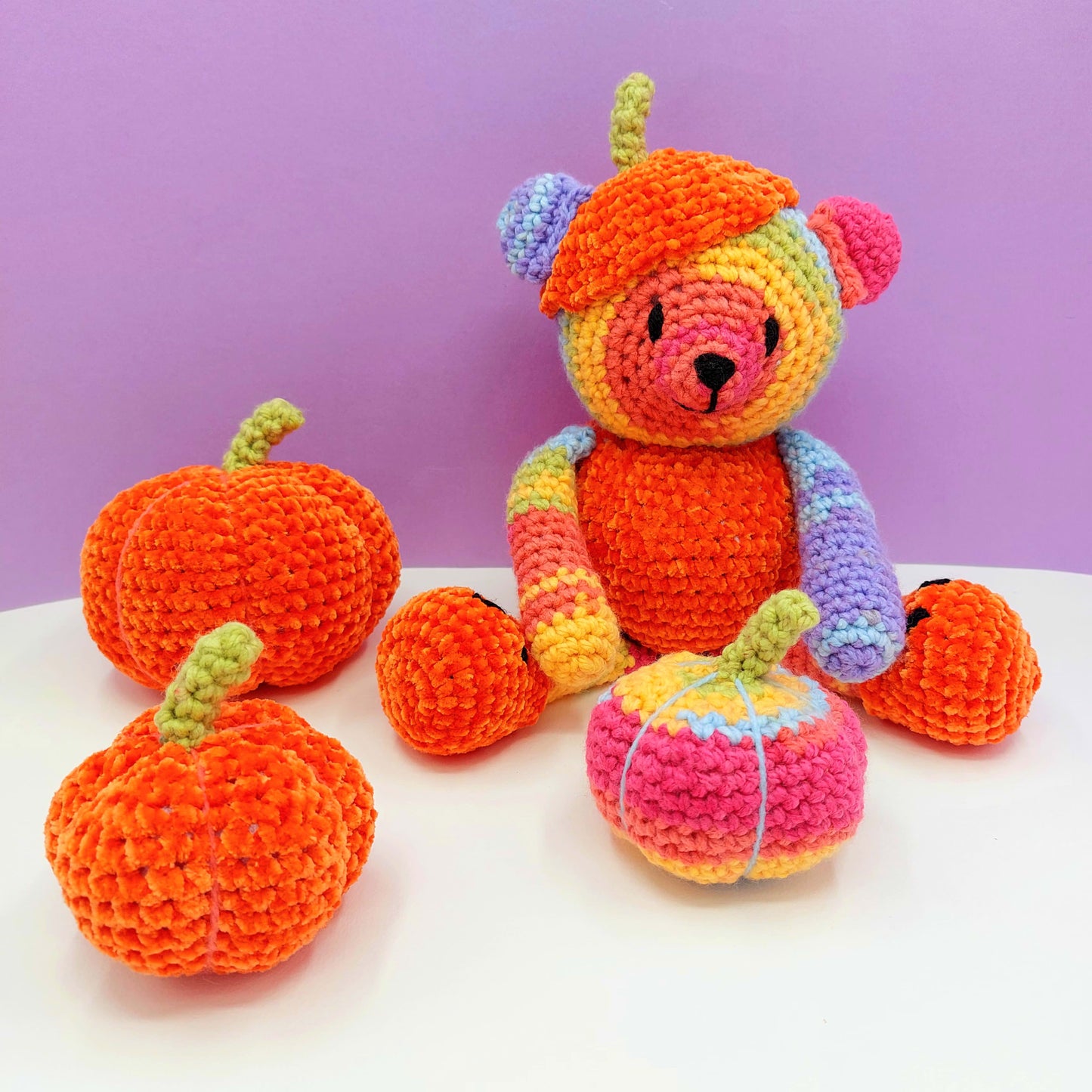 Pumpkin Pie the Bear and his Pumpkins - PDF Pattern