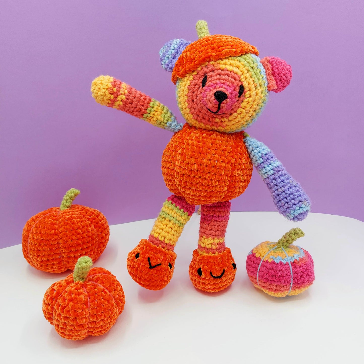 Pumpkin Pie the Bear and his Pumpkins - PDF Pattern