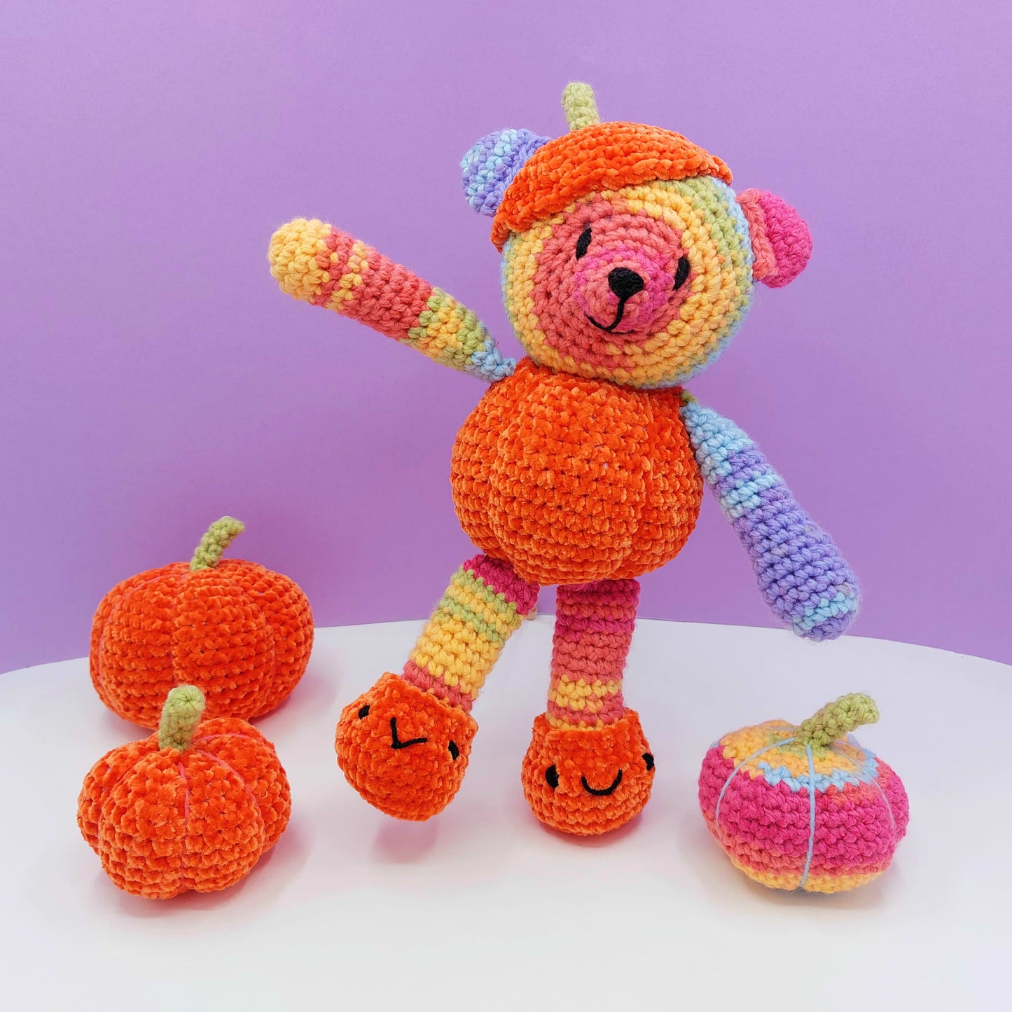Pumpkin Pie the Bear and his Pumpkins - PDF Pattern