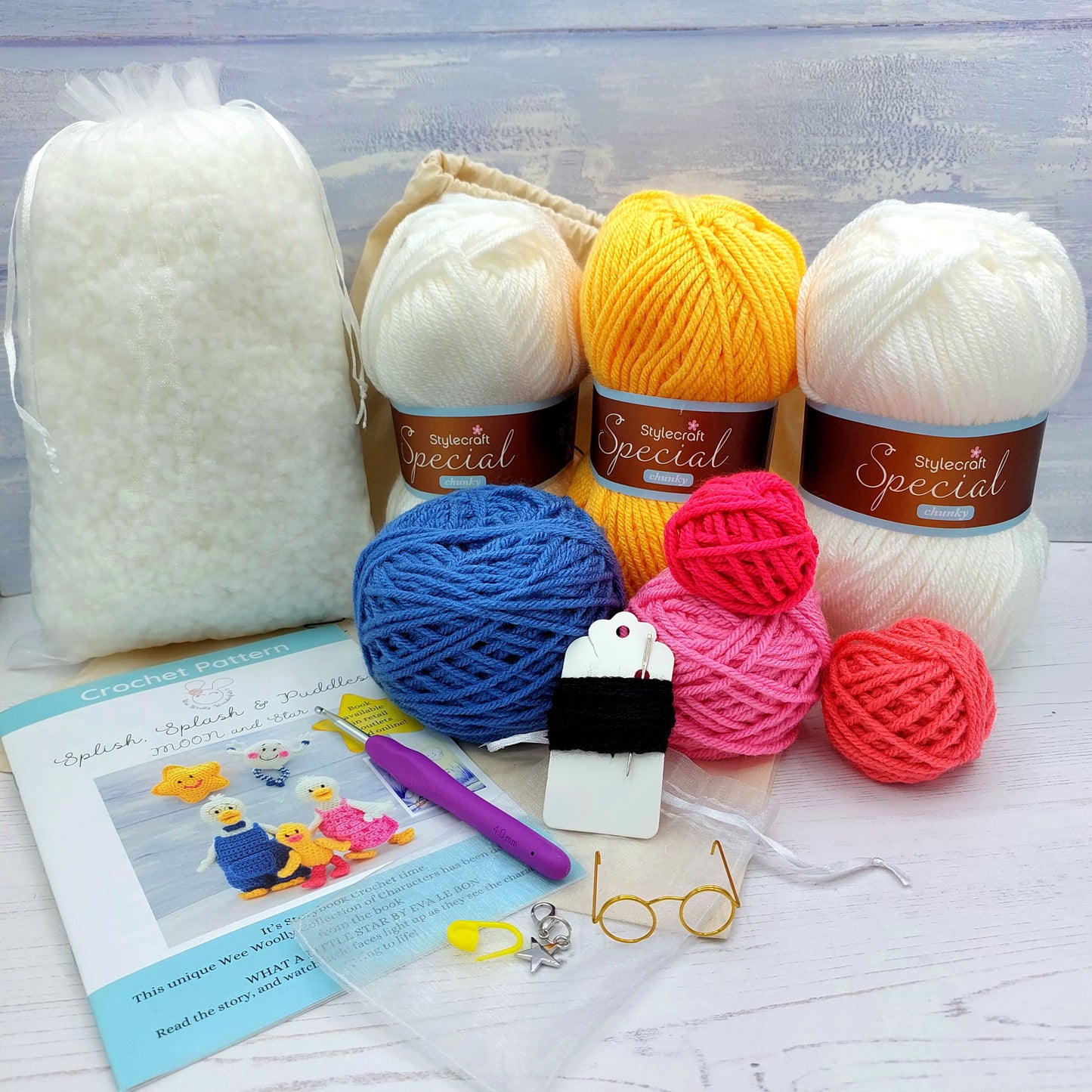 Splish, Splash, Puddles, MOON and Star Crochet Kit!