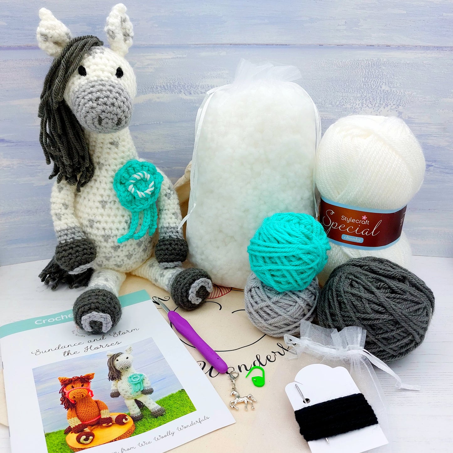 Sundance and Storm the Horses Crochet Kit