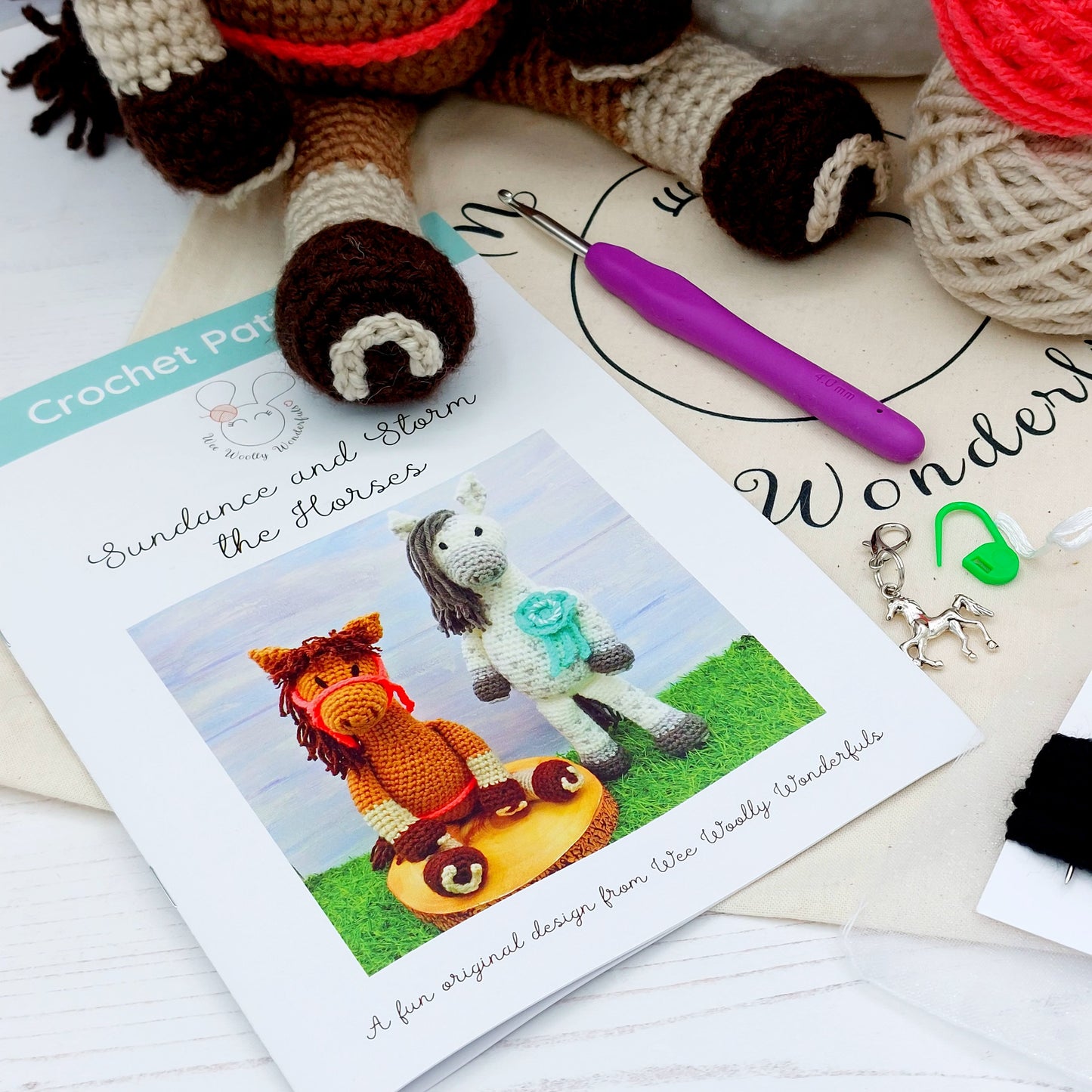 BRAND NEW - Sundance and Storm the Horses Crochet Kit