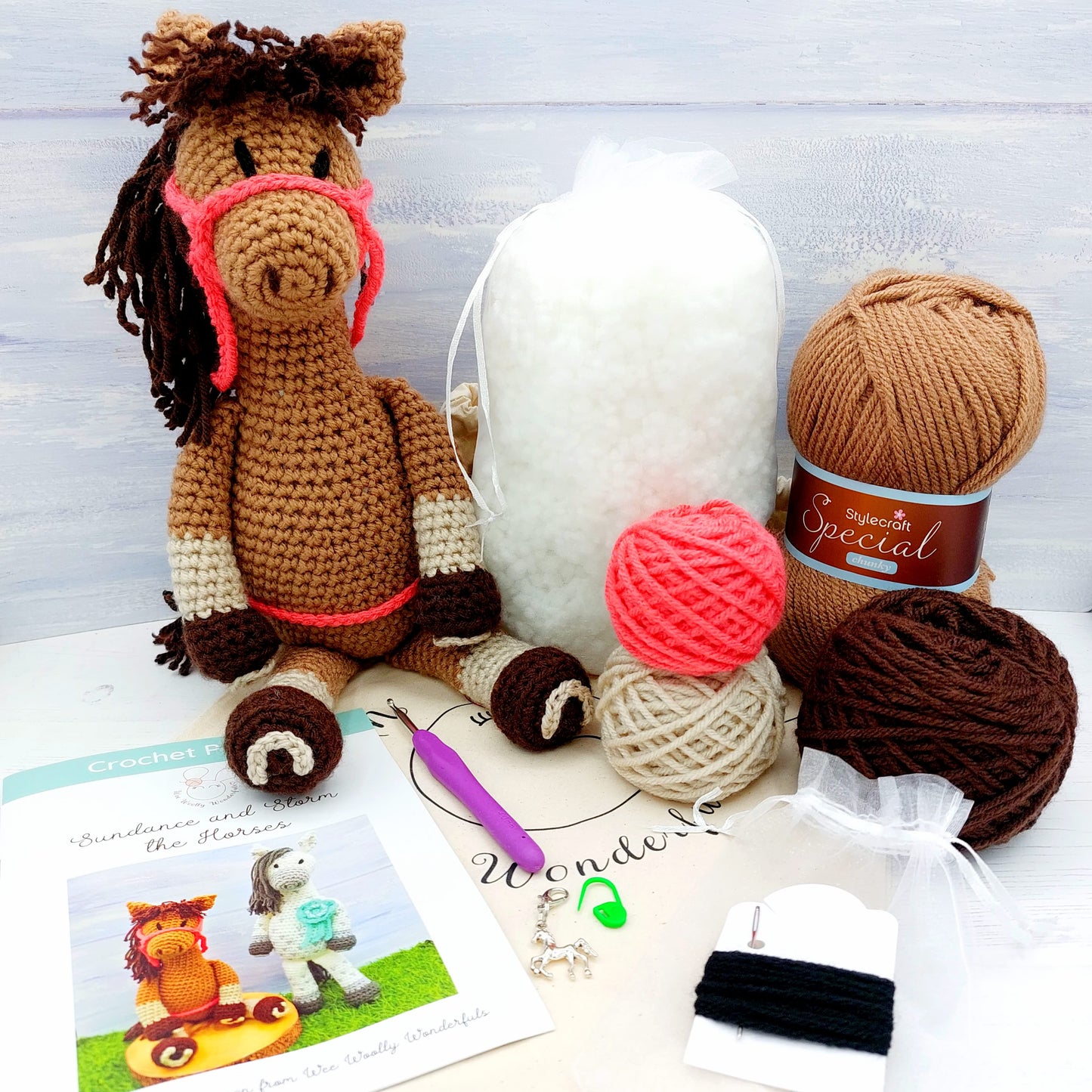 BRAND NEW - Sundance and Storm the Horses Crochet Kit