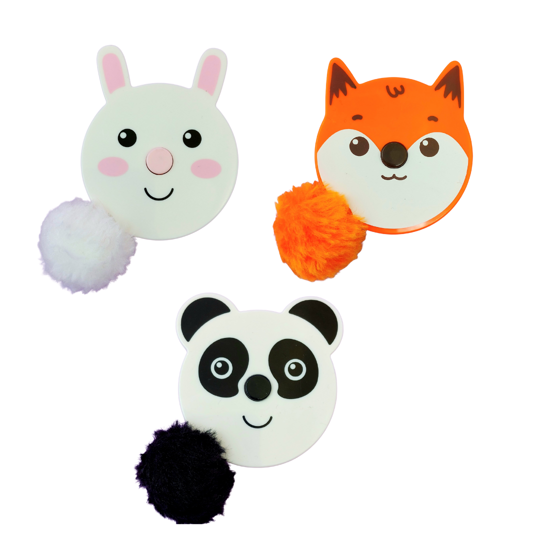 Adorable Animal Tape Measure with fluffy pompom tail