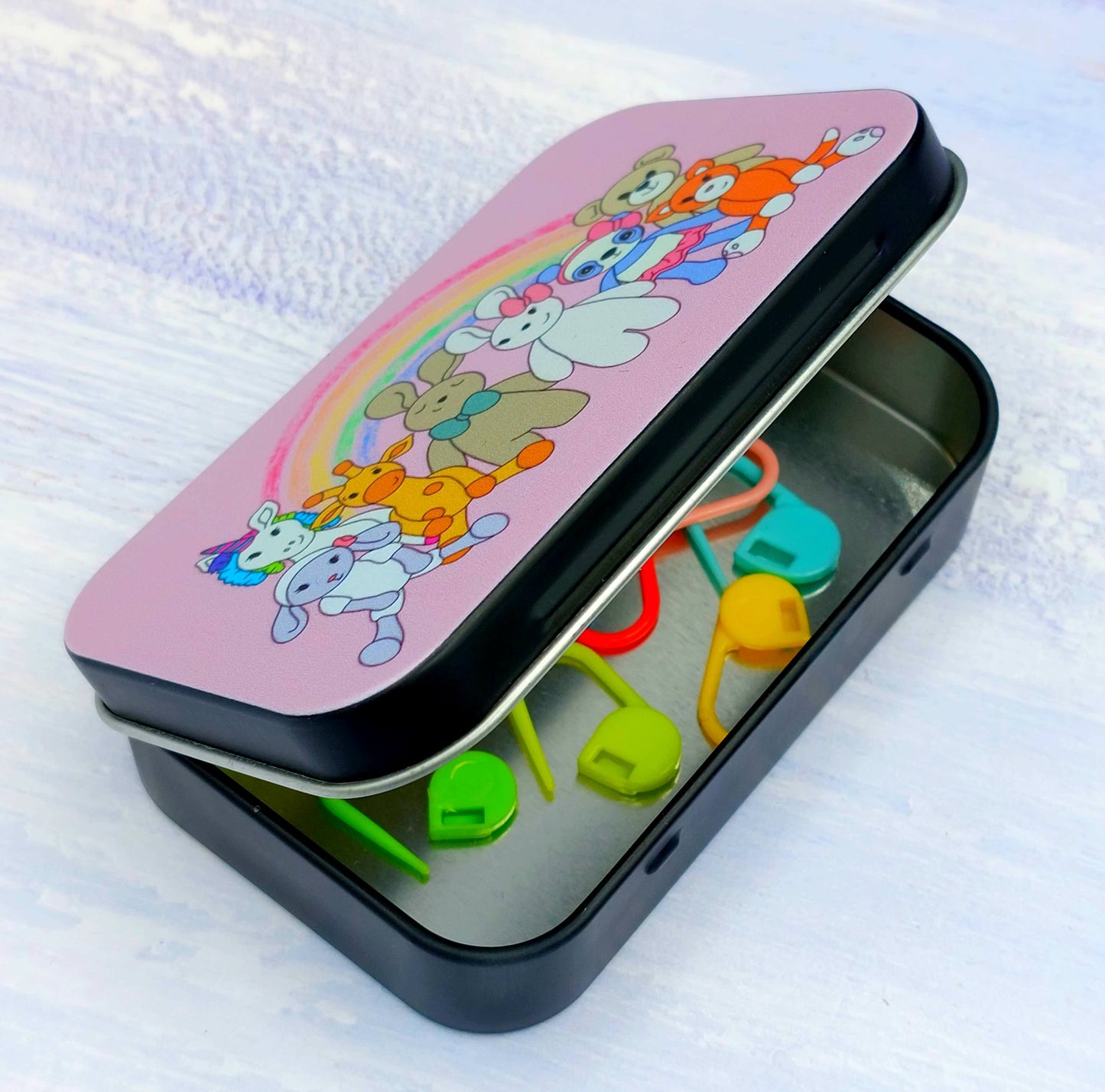 Wee Woolly Wonderfuls Hinged Tins - 2 sizes and designs available