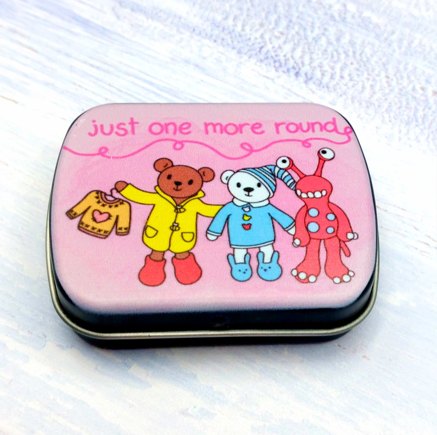 Wee Woolly Wonderfuls Hinged Tins - 2 sizes and designs available
