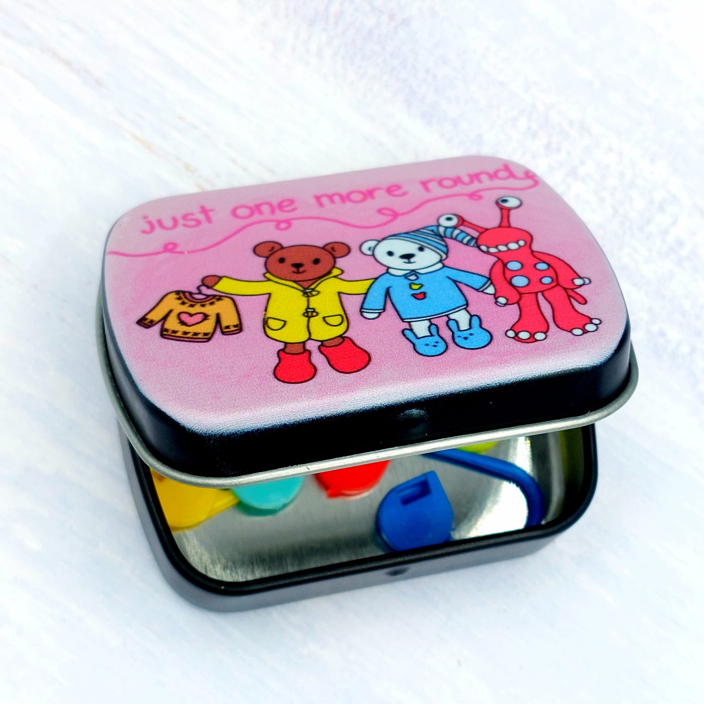 Wee Woolly Wonderfuls Hinged Tins - 2 sizes and designs available
