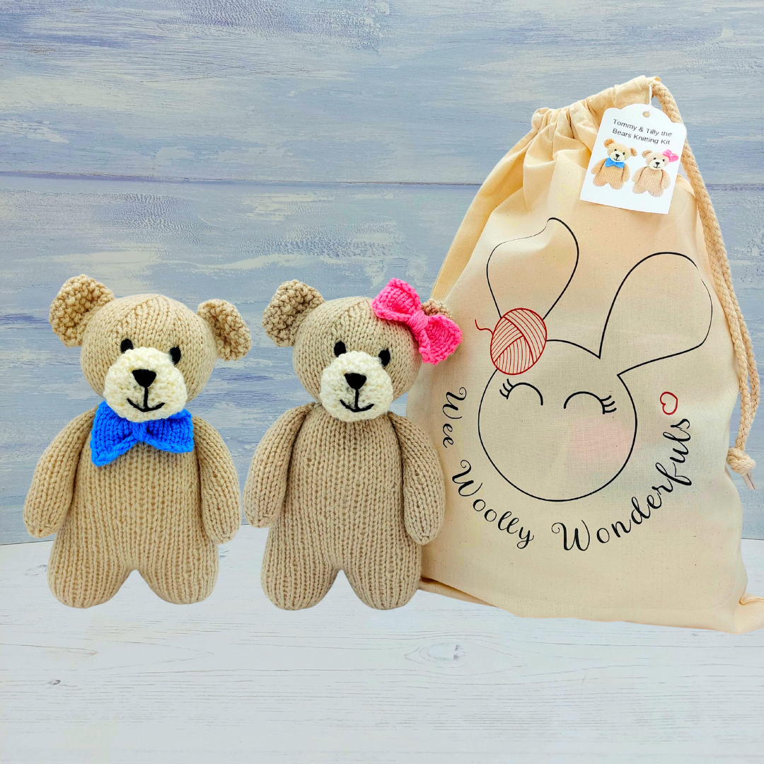 Knitting Kit - Tommy & Tilly the Bears