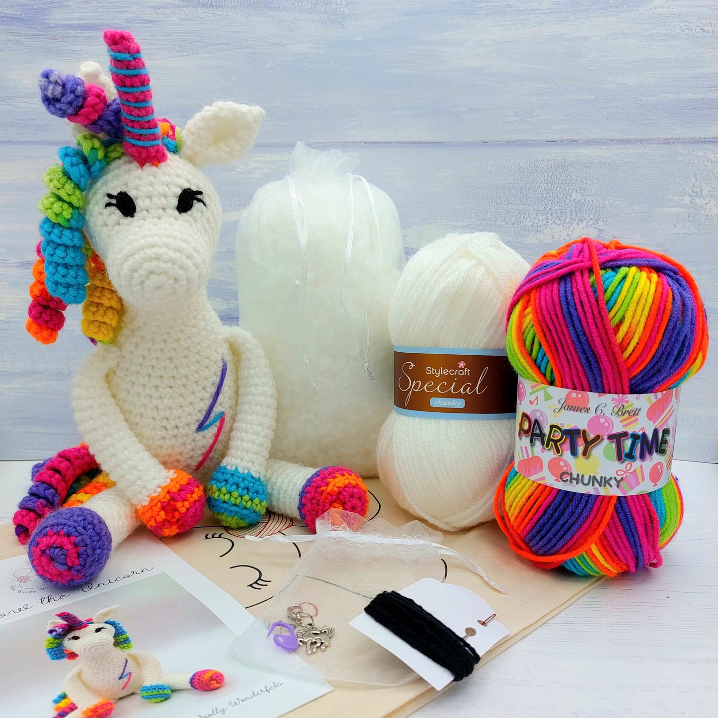 Rainbow the Unicorn Luxury Crochet Kit