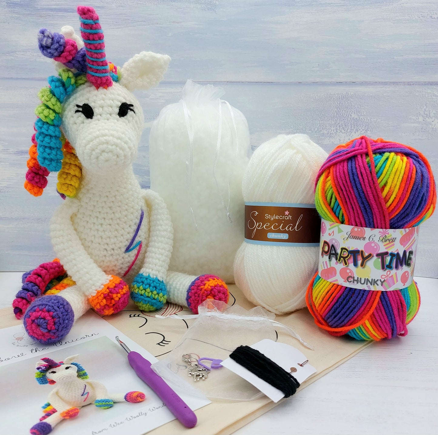 Rainbow the Unicorn Luxury Crochet Kit