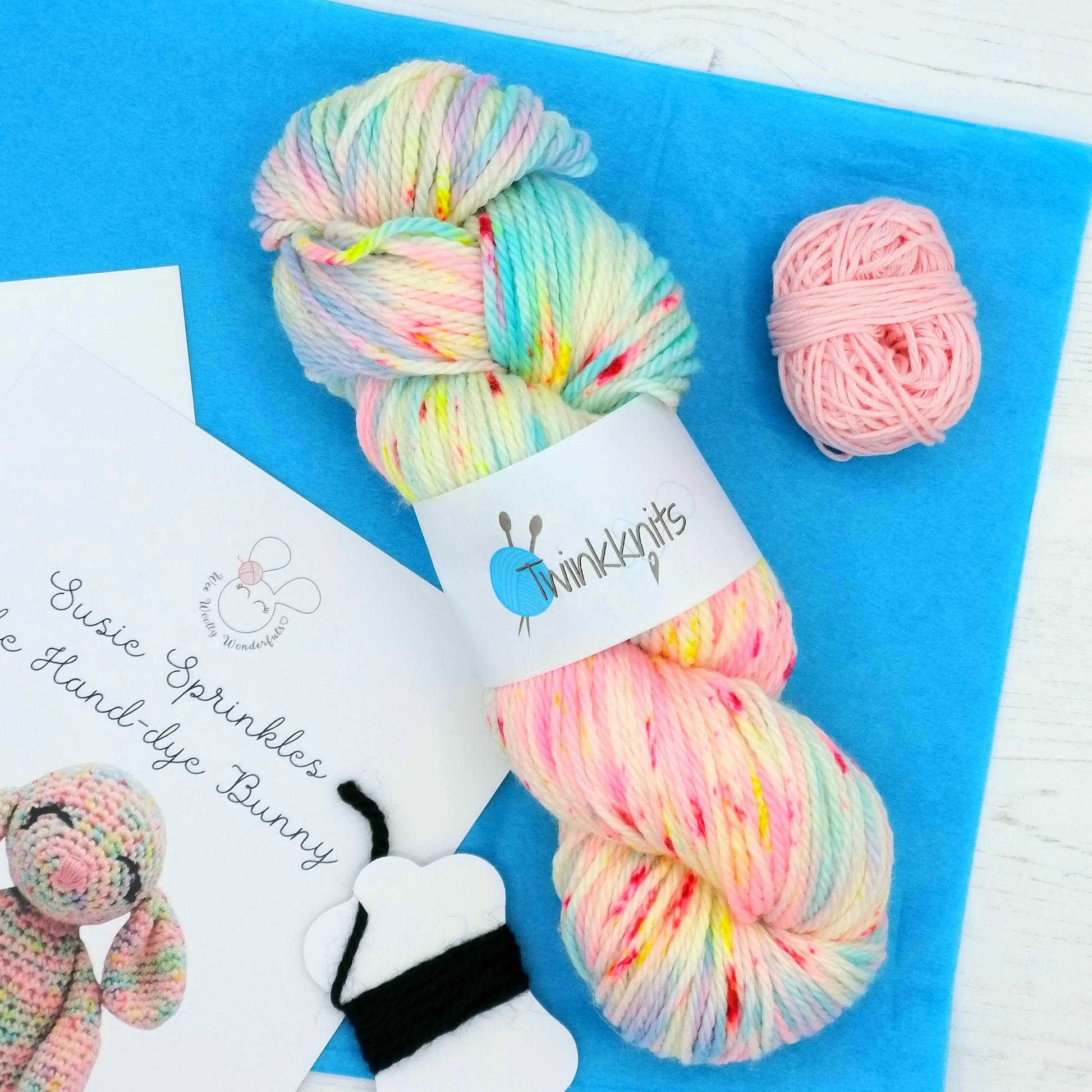Close up of handy dye wool from Think Knits