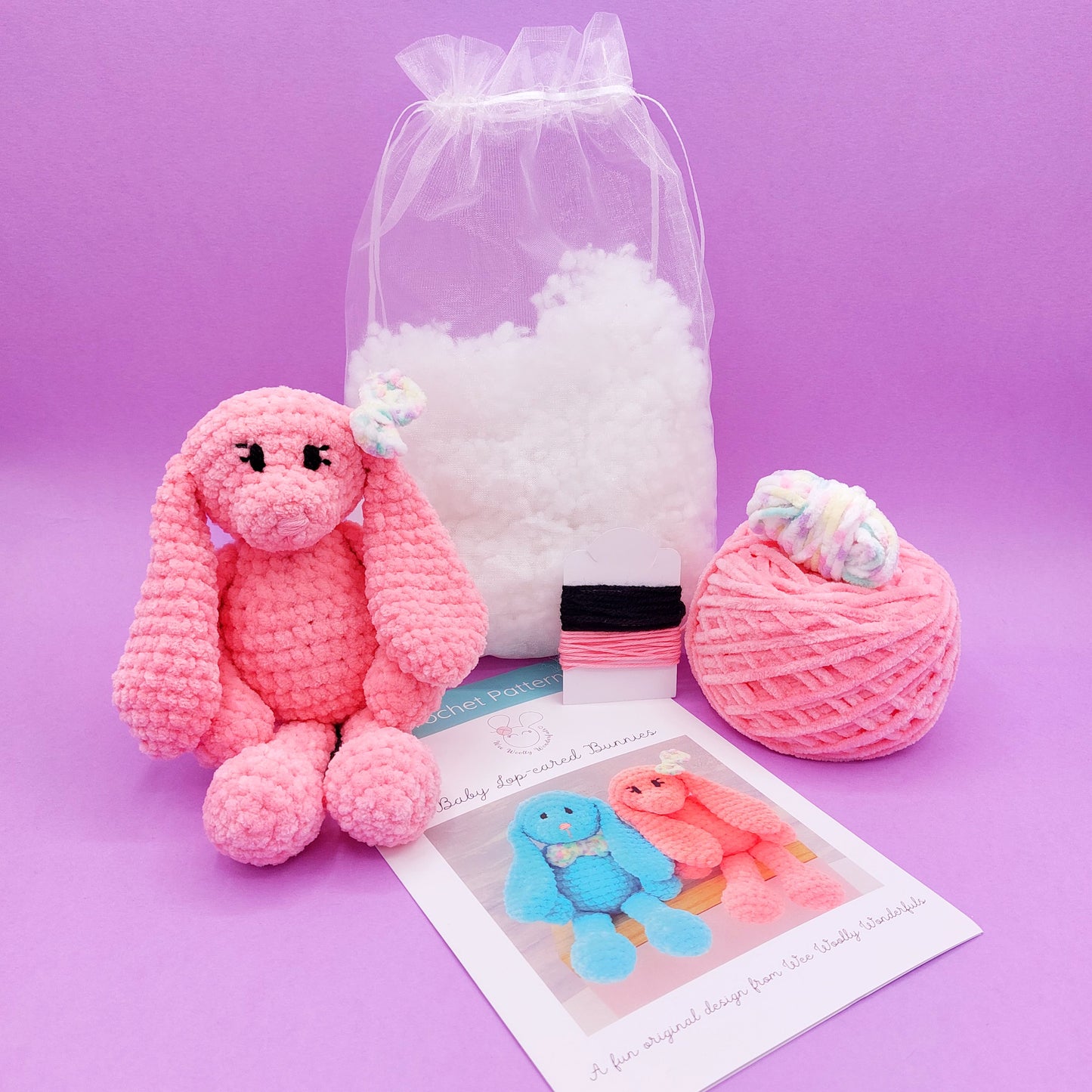 Baby lop-eared Bunny Mini Crochet Kit